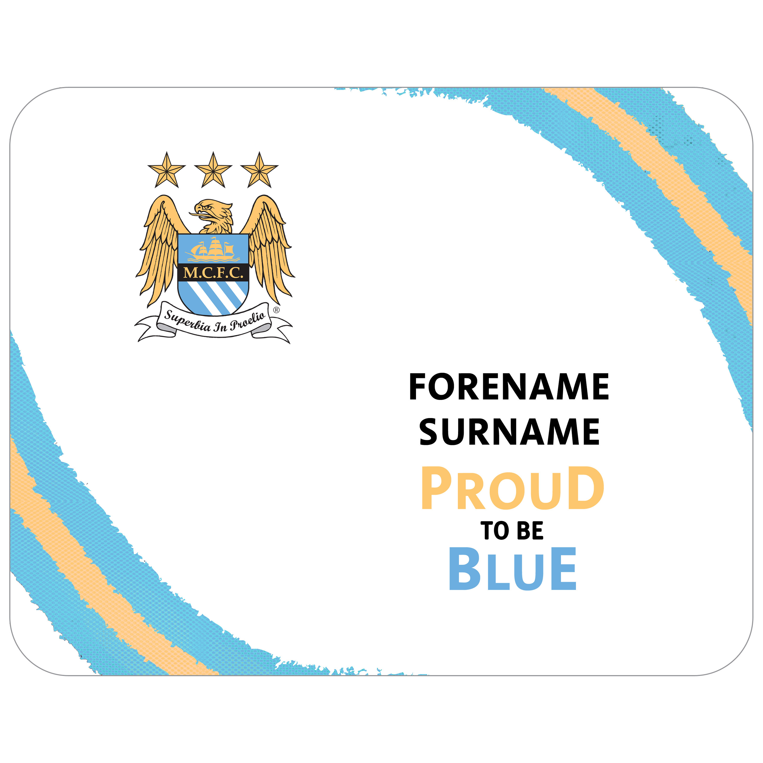 Manchester City Personalised Proud to be Blue Mouse Mat