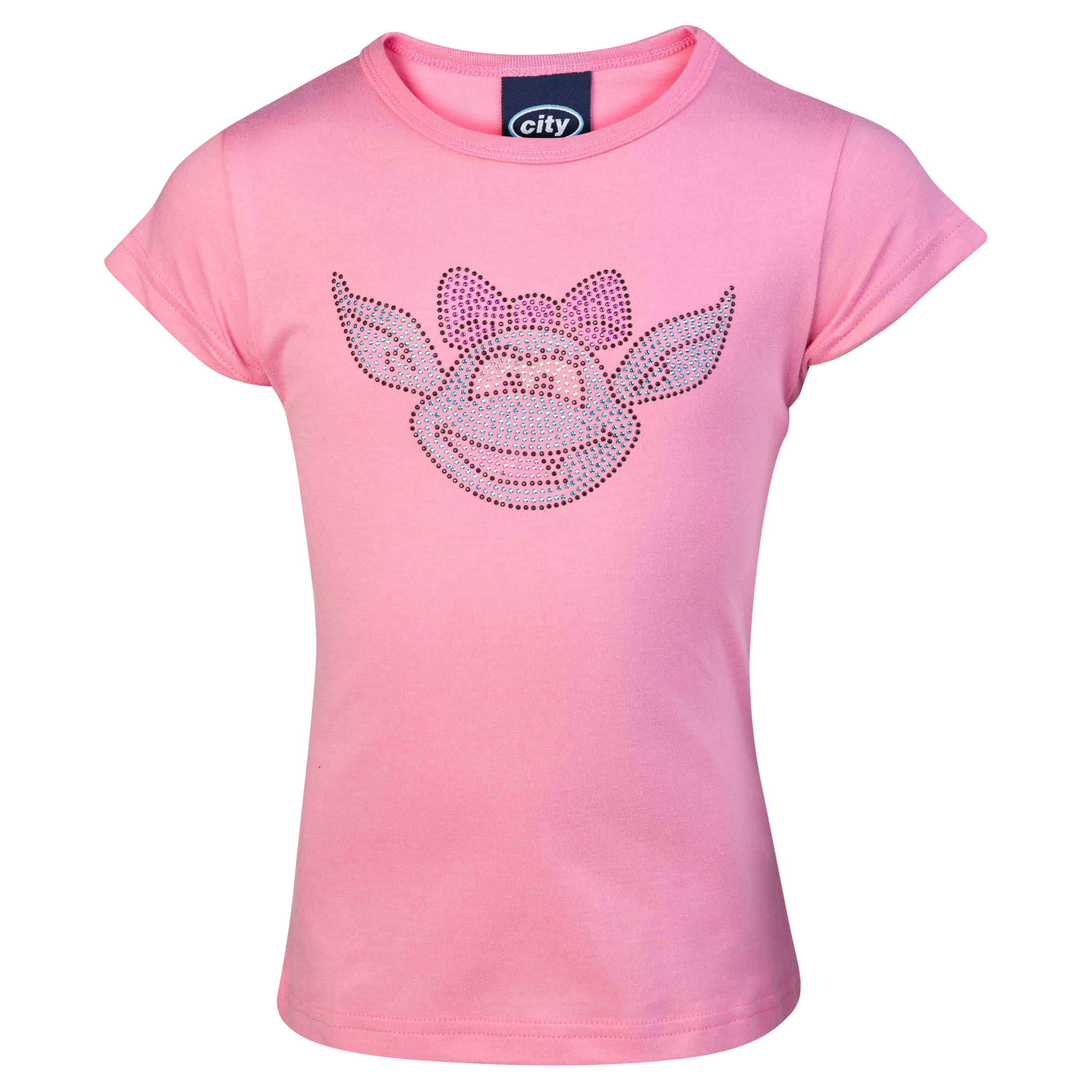 Manchester City Rhinestone Mascot T-Shirt	 Candyfloss - Pink - Infant Girls