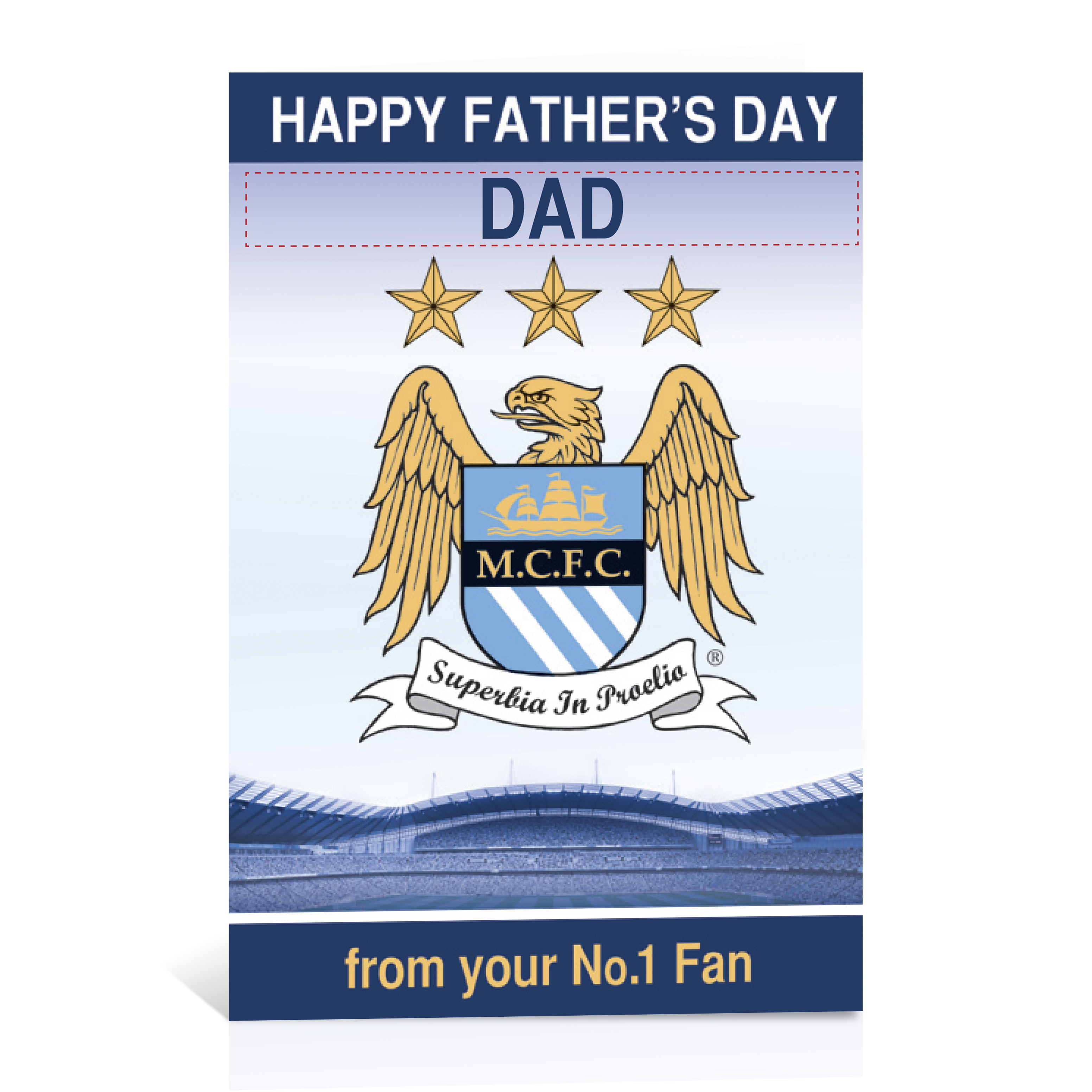 Manchester City Personalised Fathers Day Card