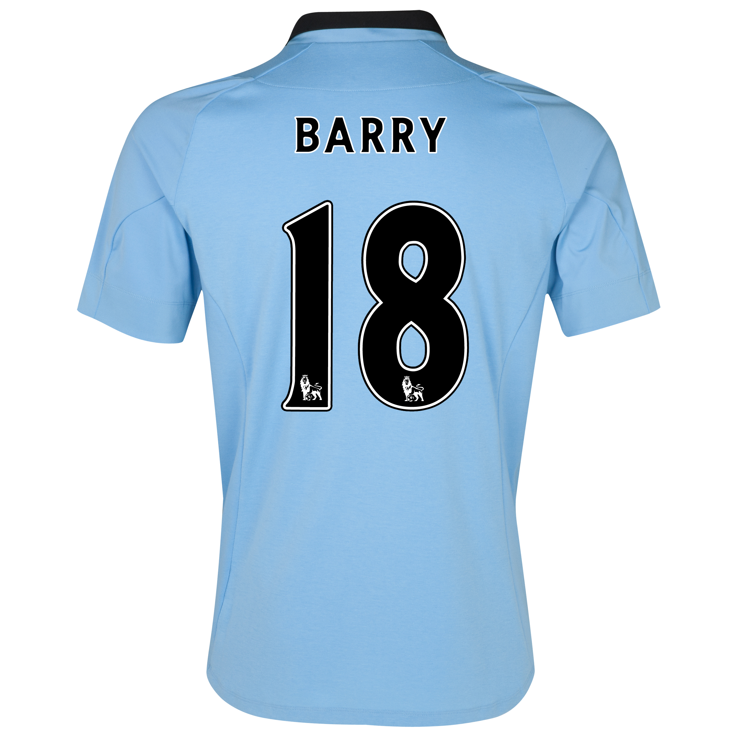 Manchester City Home Shirt 2012/13 - Junior with Barry 18 printing
