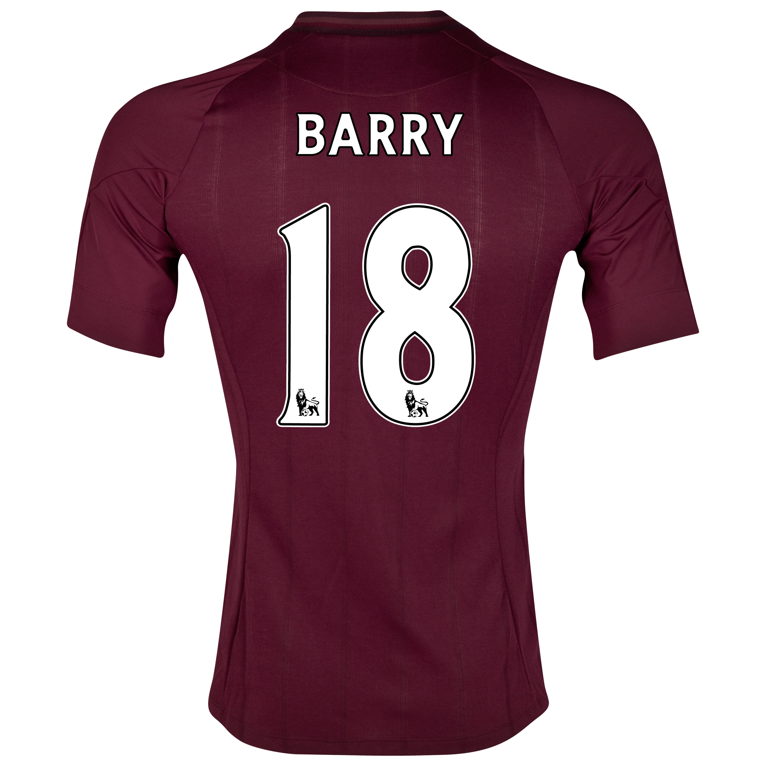 Manchester City Away Shirt 2012/13 with Barry 18 printing