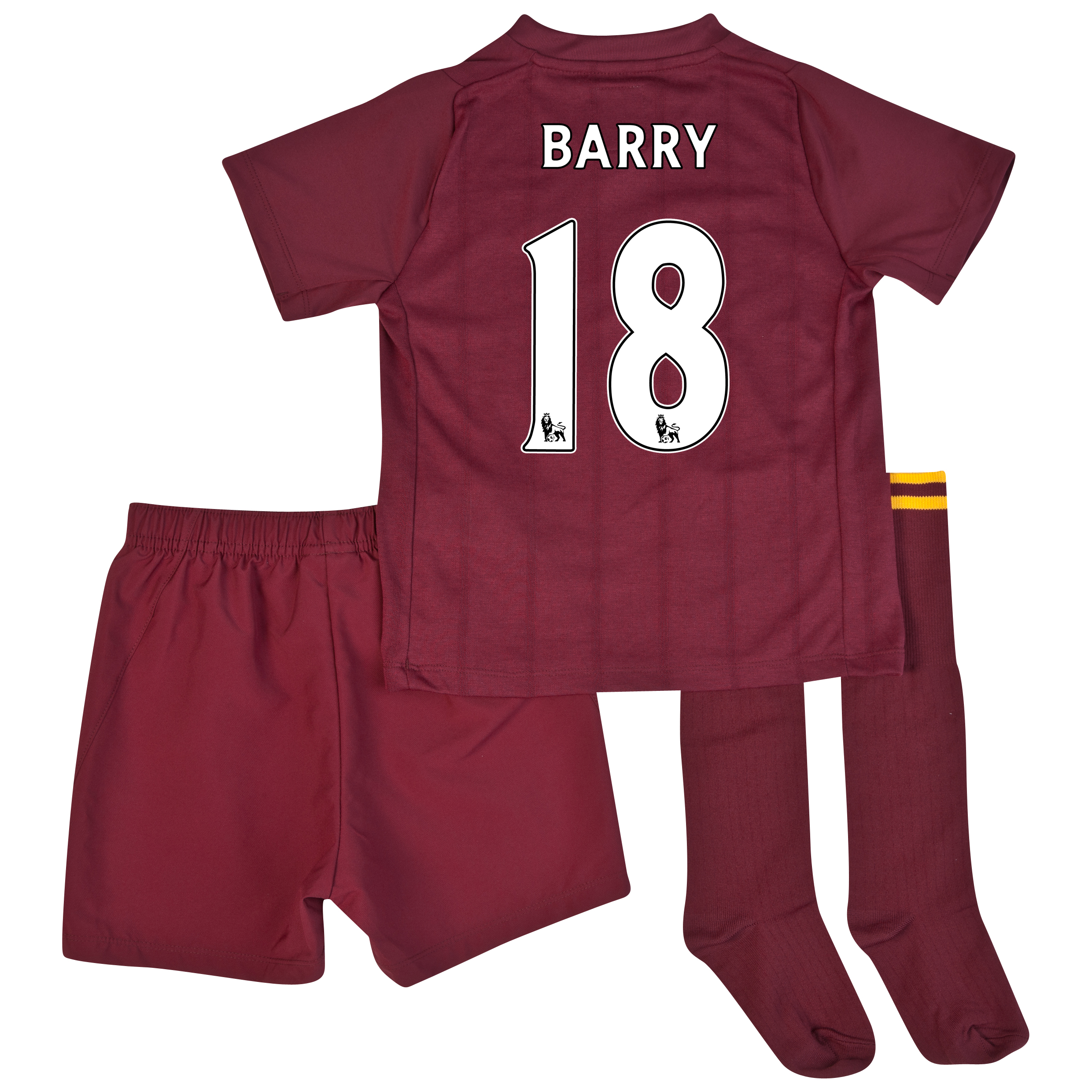 Manchester City Away Infant Kit 2012/13 with Barry 18 printing