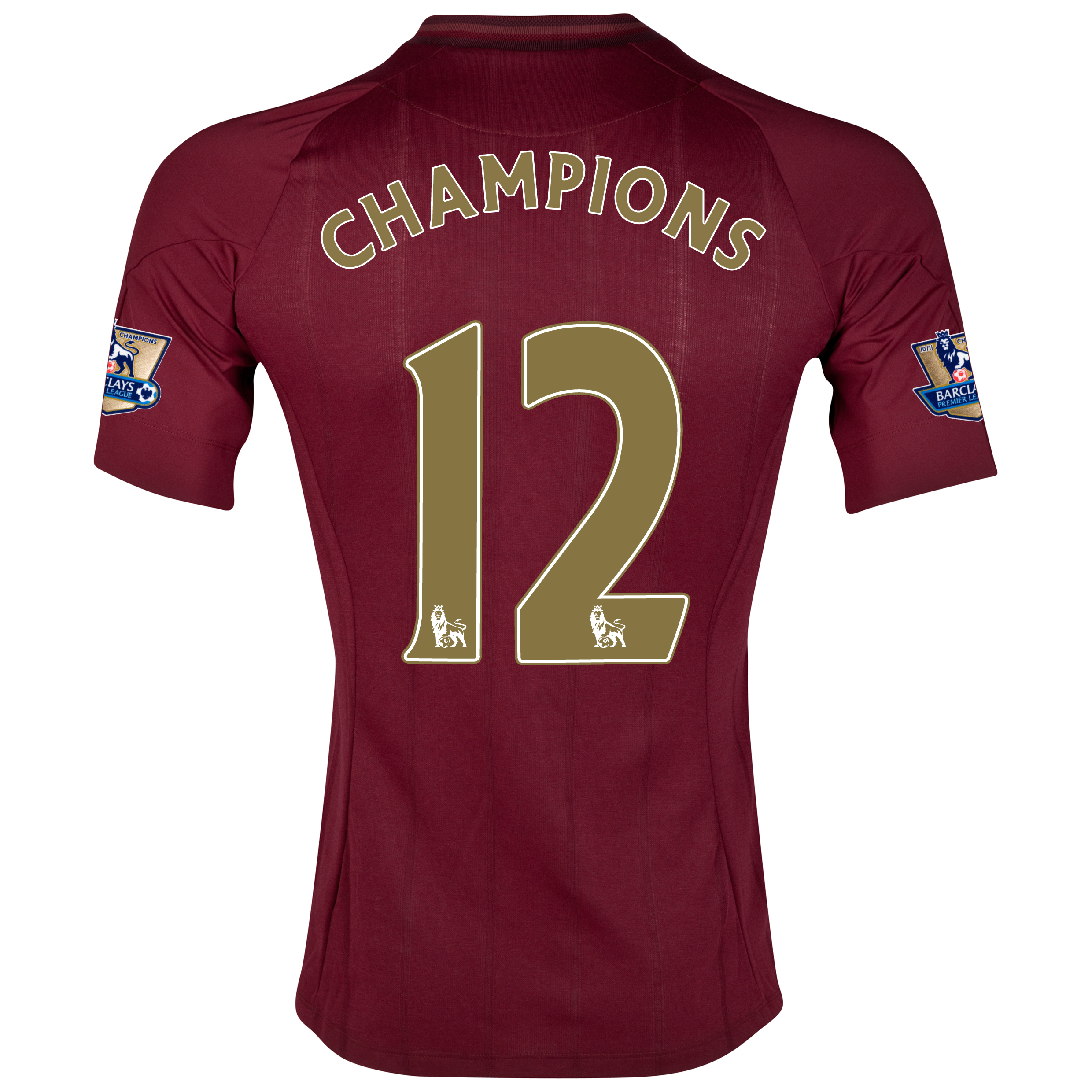 Manchester City Away Shirt 2012/13 with Champions 12 printing and Premier League Champions Badges - Junior