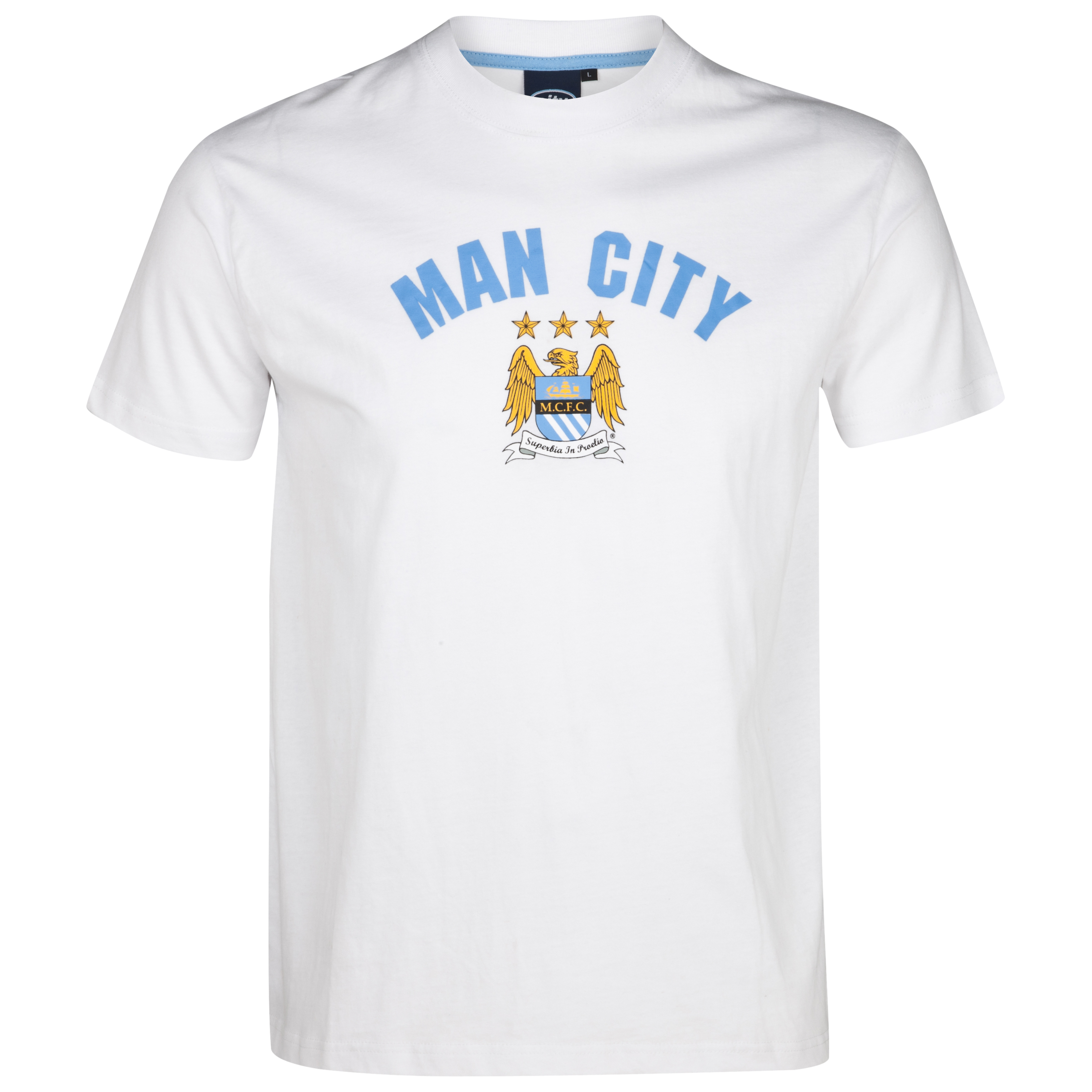 Manchester City Essential Staley T-Shirt - White - Older Boys
