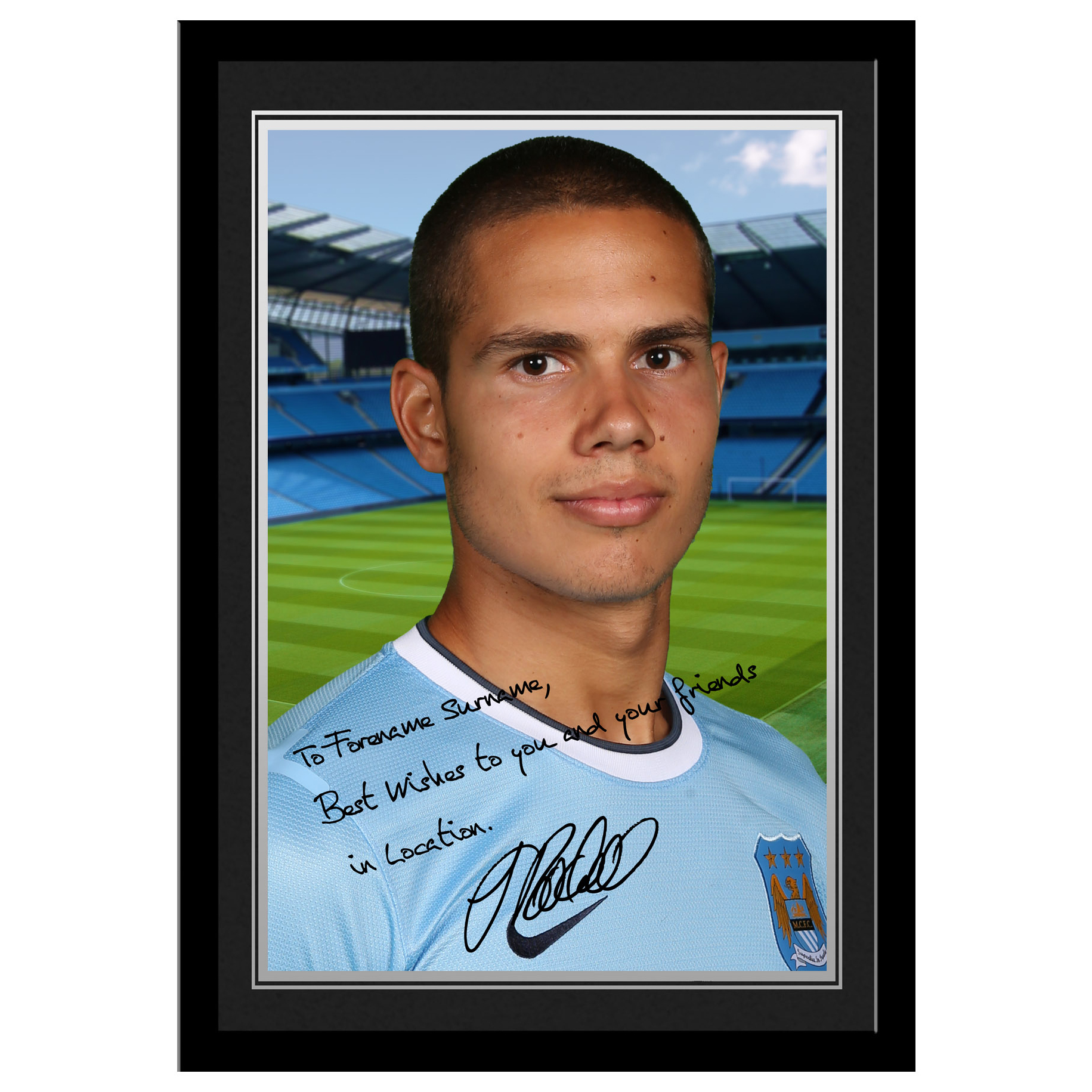 Manchester City Personalised Signature Photo Frame -Jack Rodwell