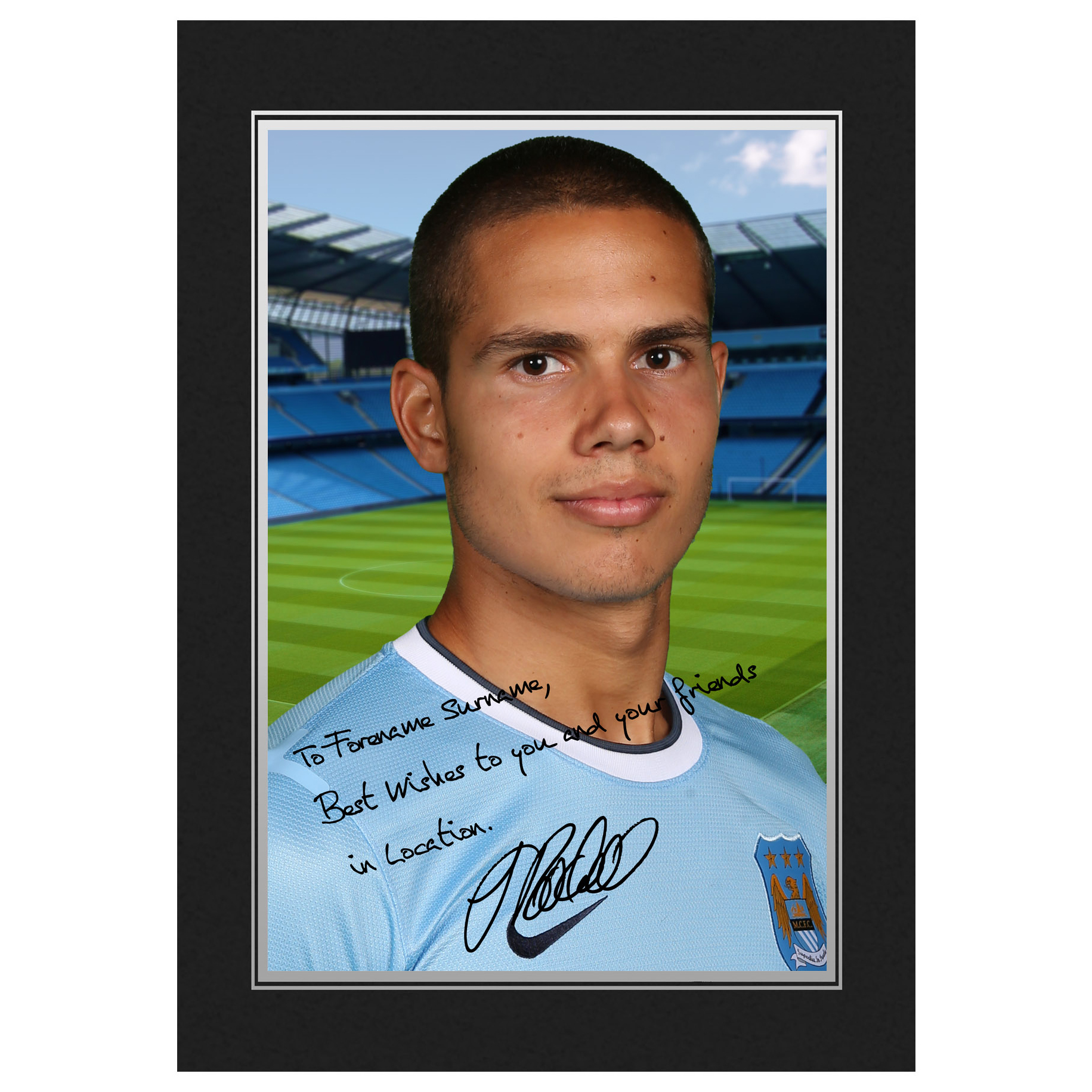 Manchester City Personalised Signature Photo in Presentation Folder - Jack Rodwell