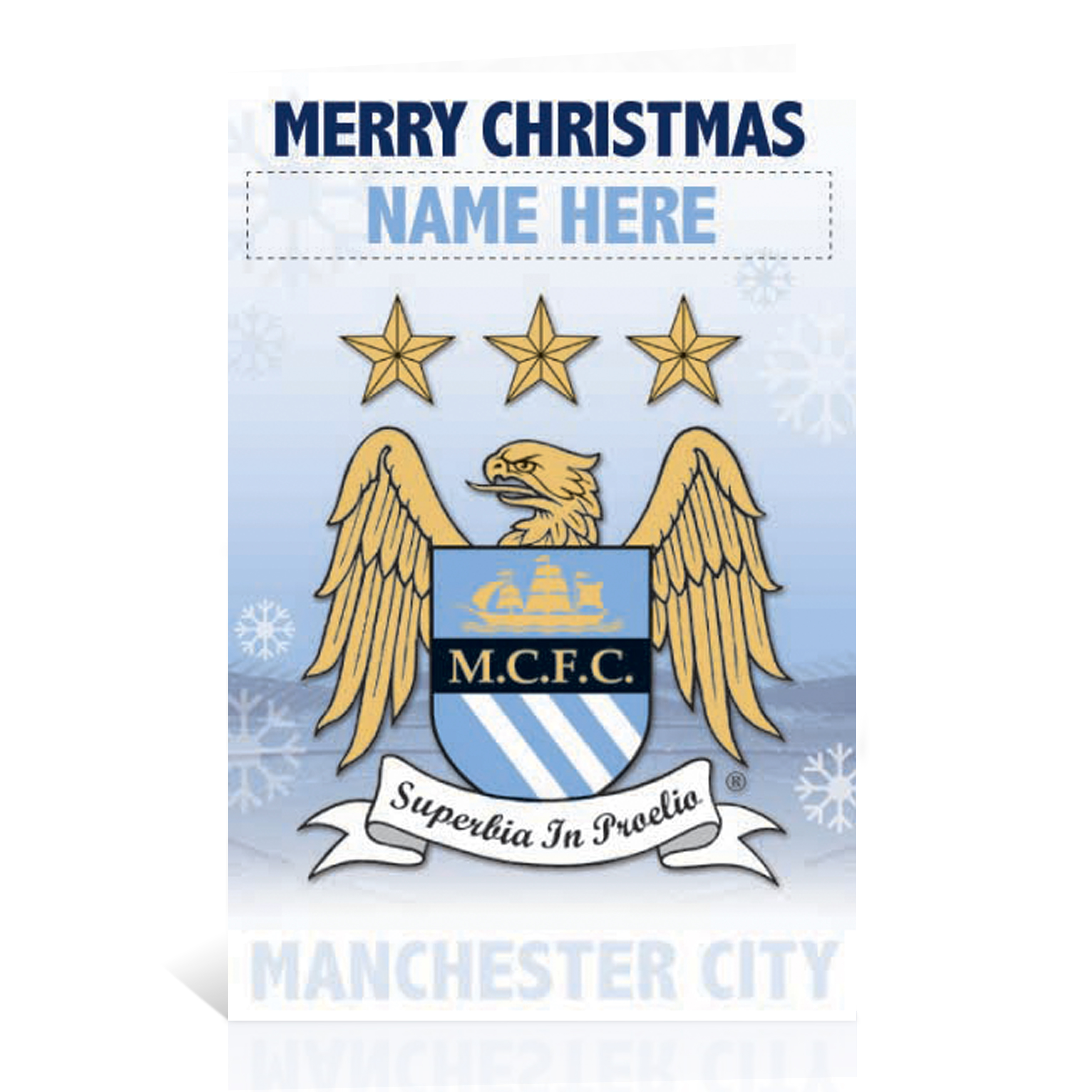 Manchester City Personalised Christmas Card