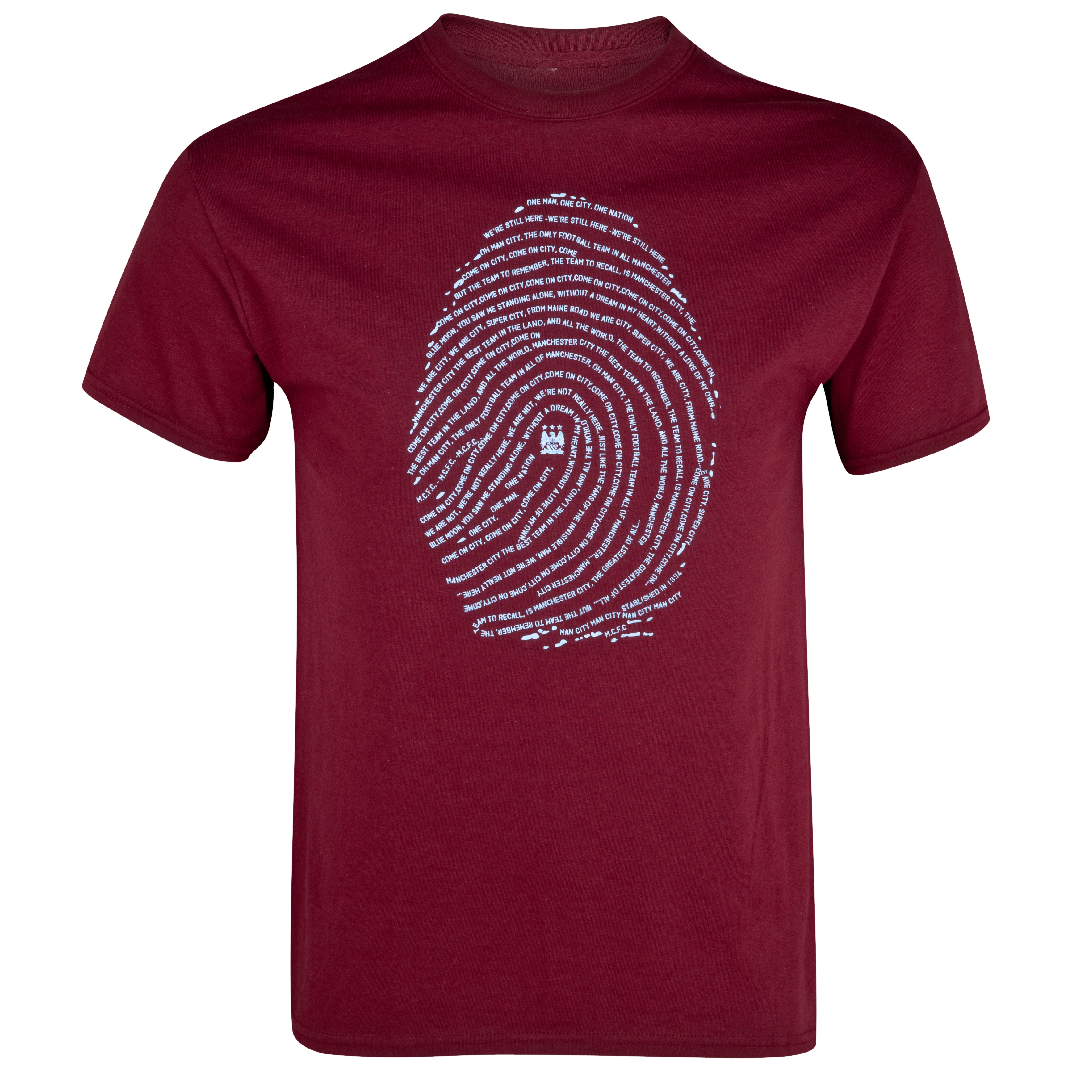 Manchester City 2for?20 Finger Print T-Shirt - Maroon