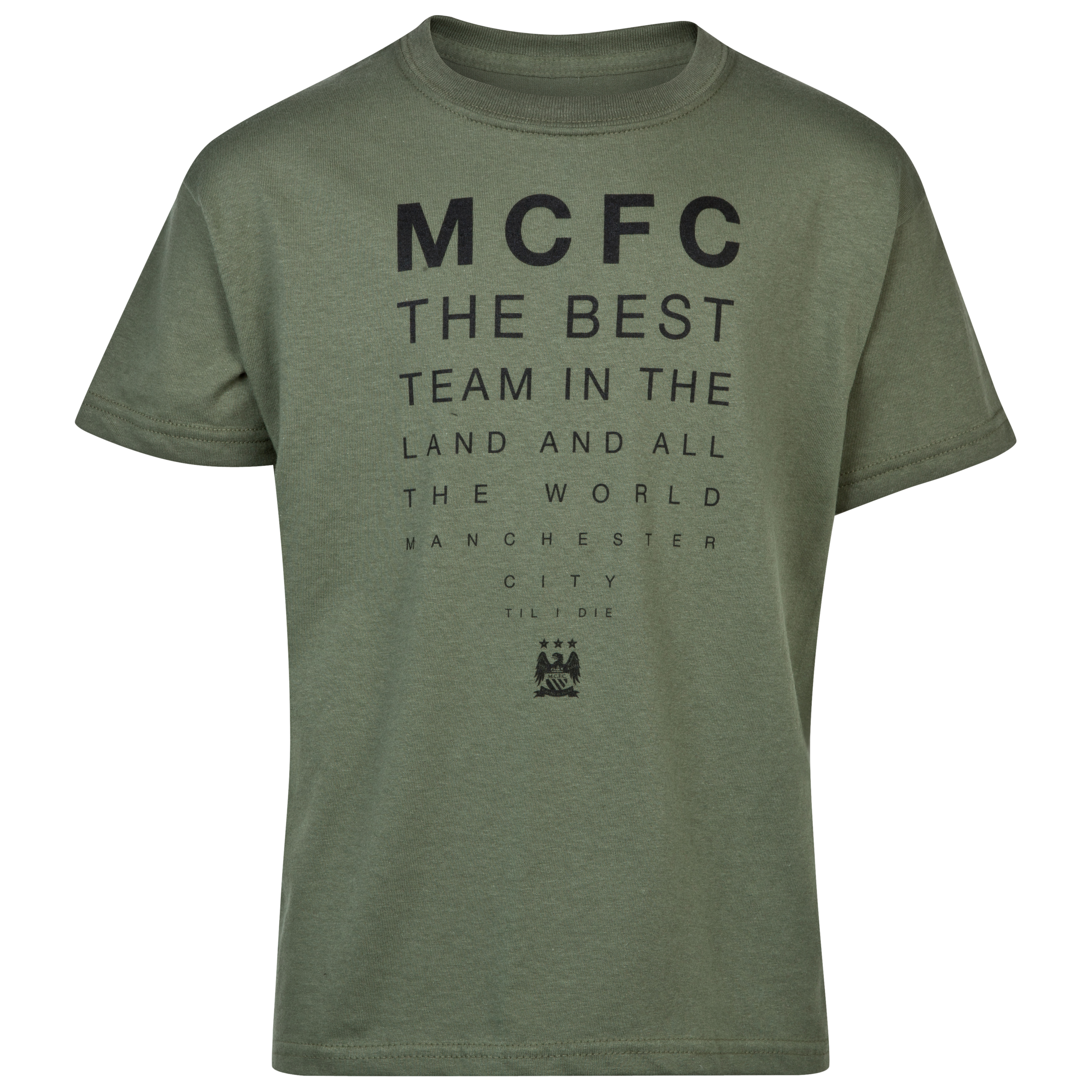 Manchester City 2for£15 Best Team T-Shirt - Military Green - Junior