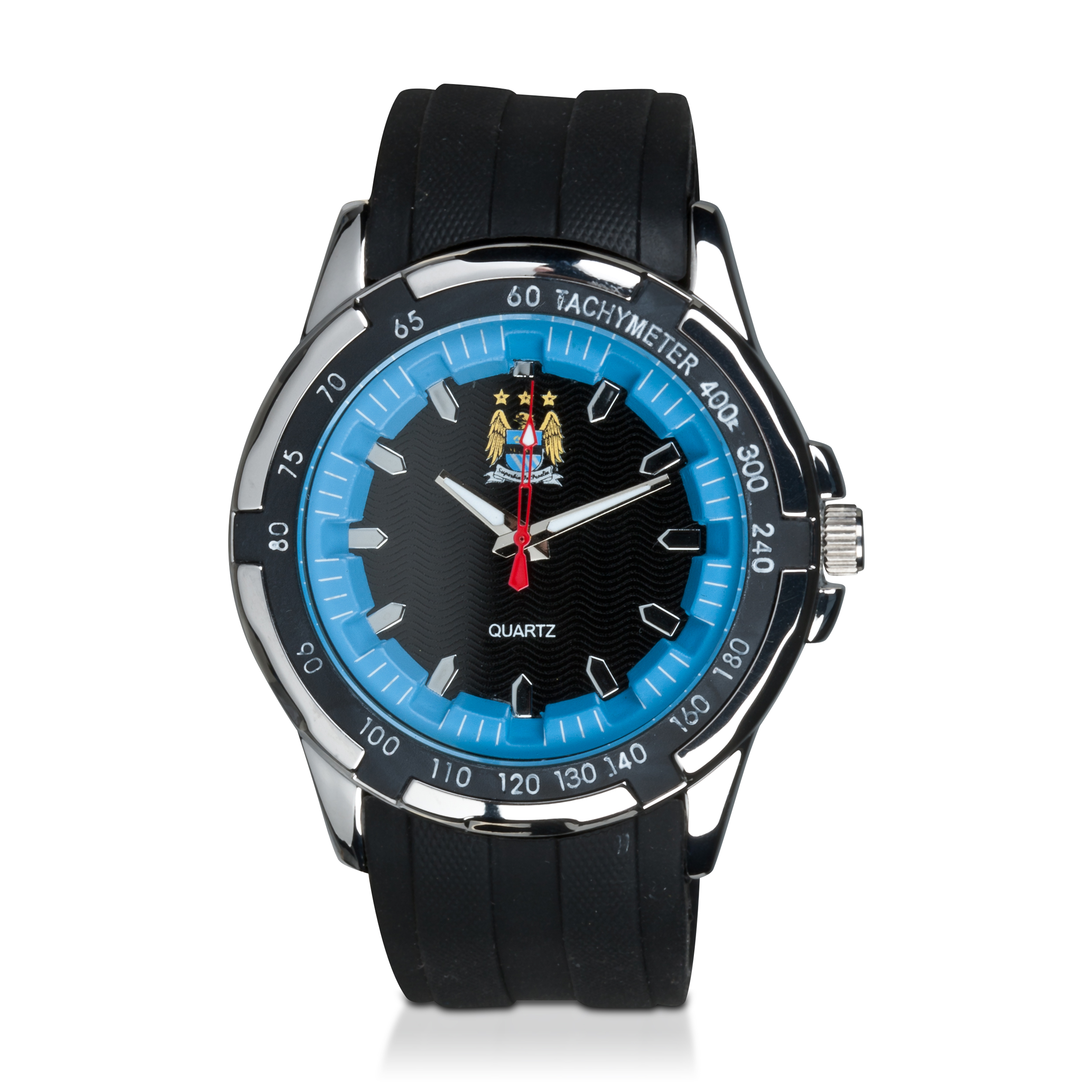 Manchester City Mens Rubber Strap Watch