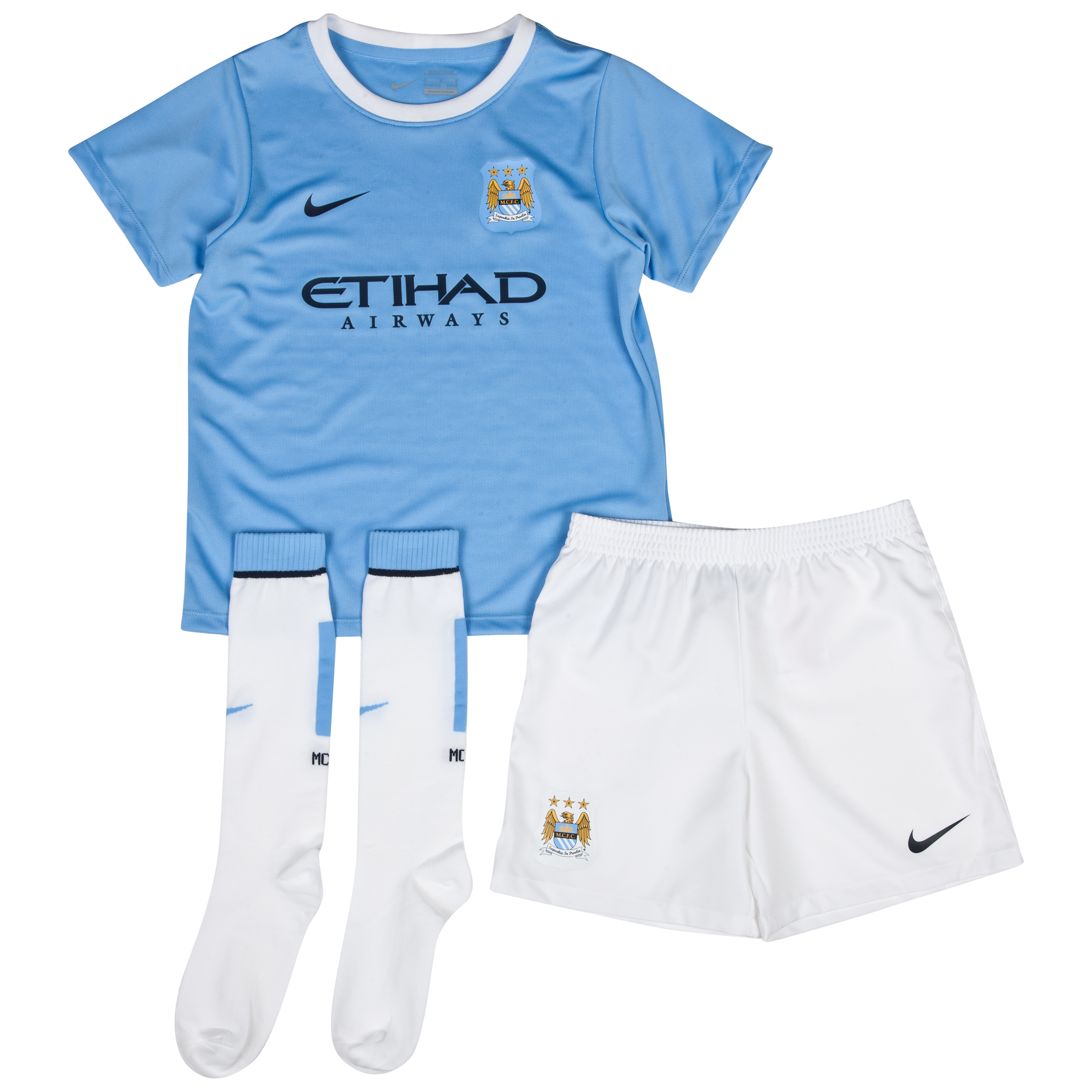 Manchester City Home Little Boys Kit 2013/14