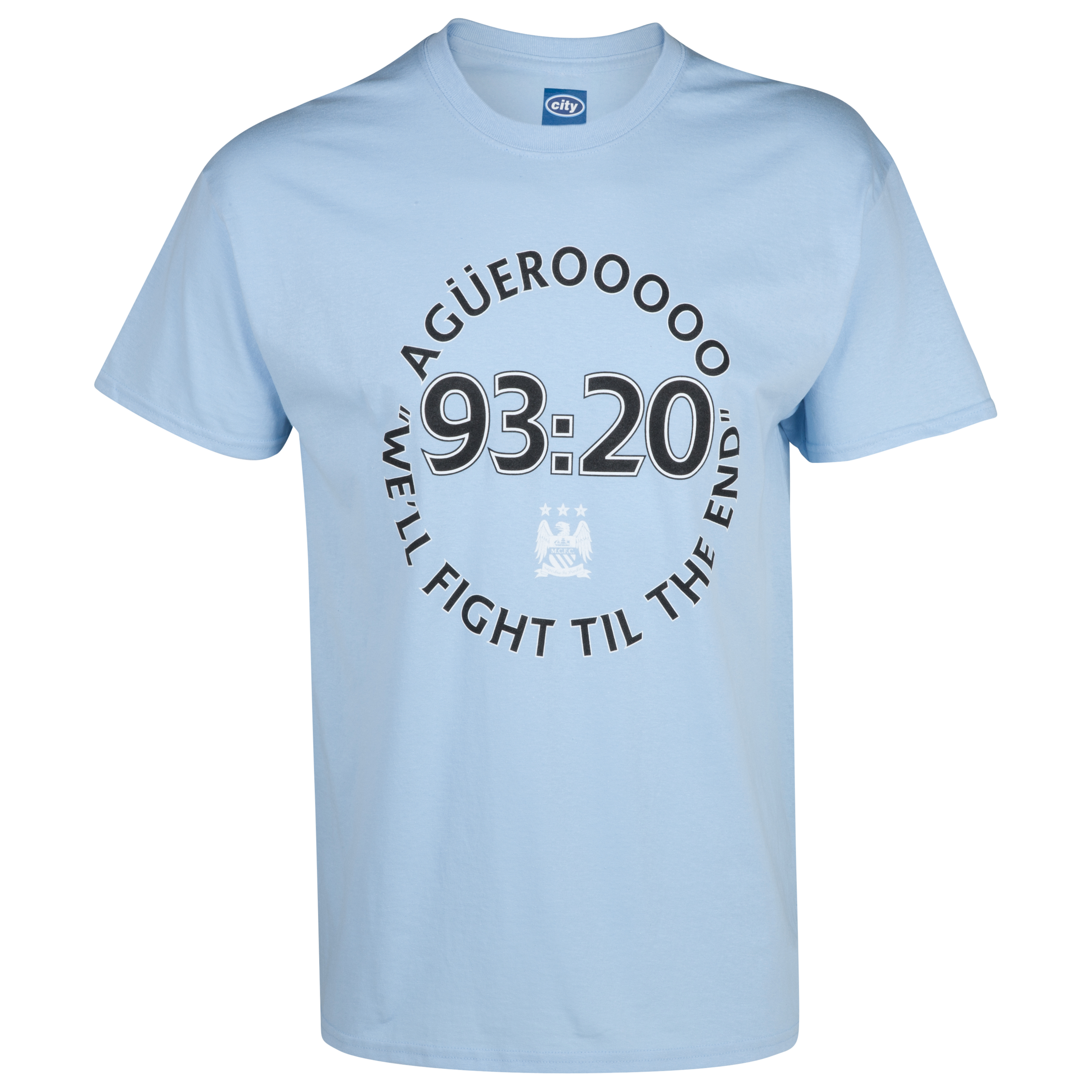 Manchester City 2for20 9320 T-Shirt - Mens Sky Blue