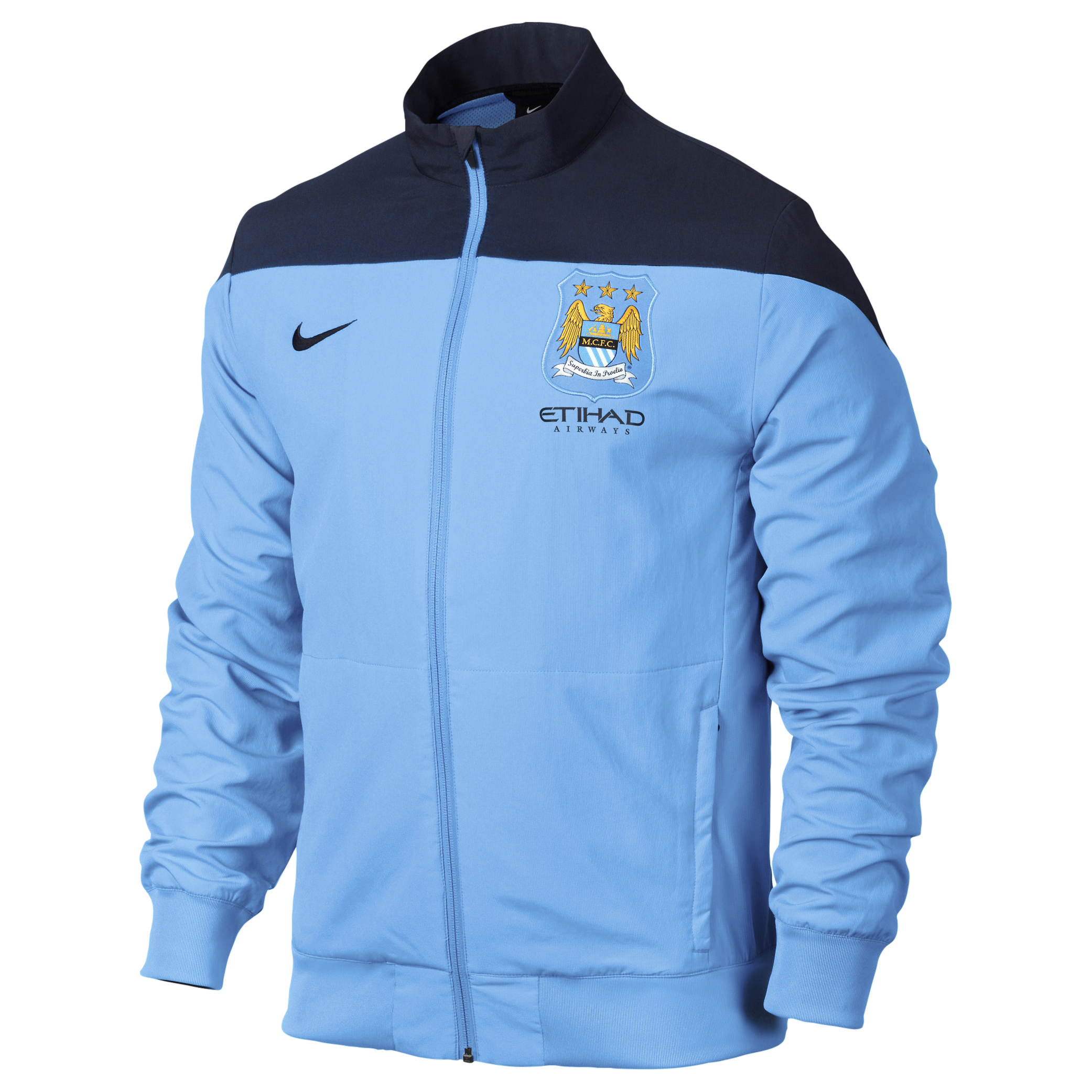 Manchester City Sideline Woven Track Jacket - Mens Blue