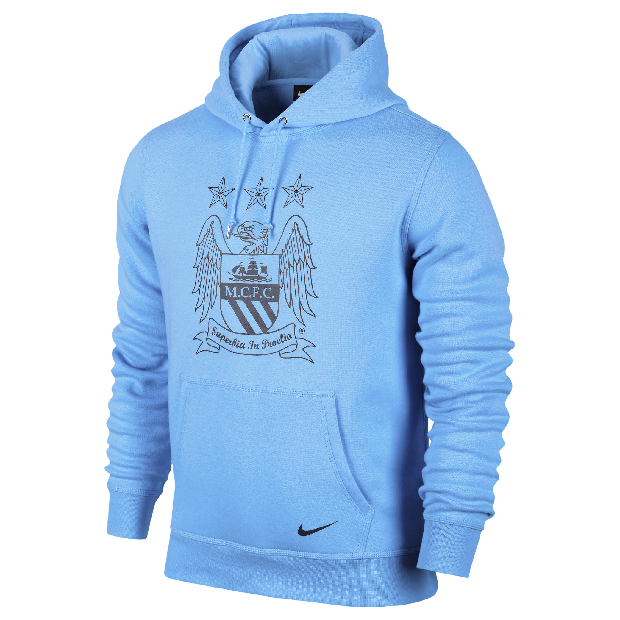 Manchester City Core Hoody - Mens Blue