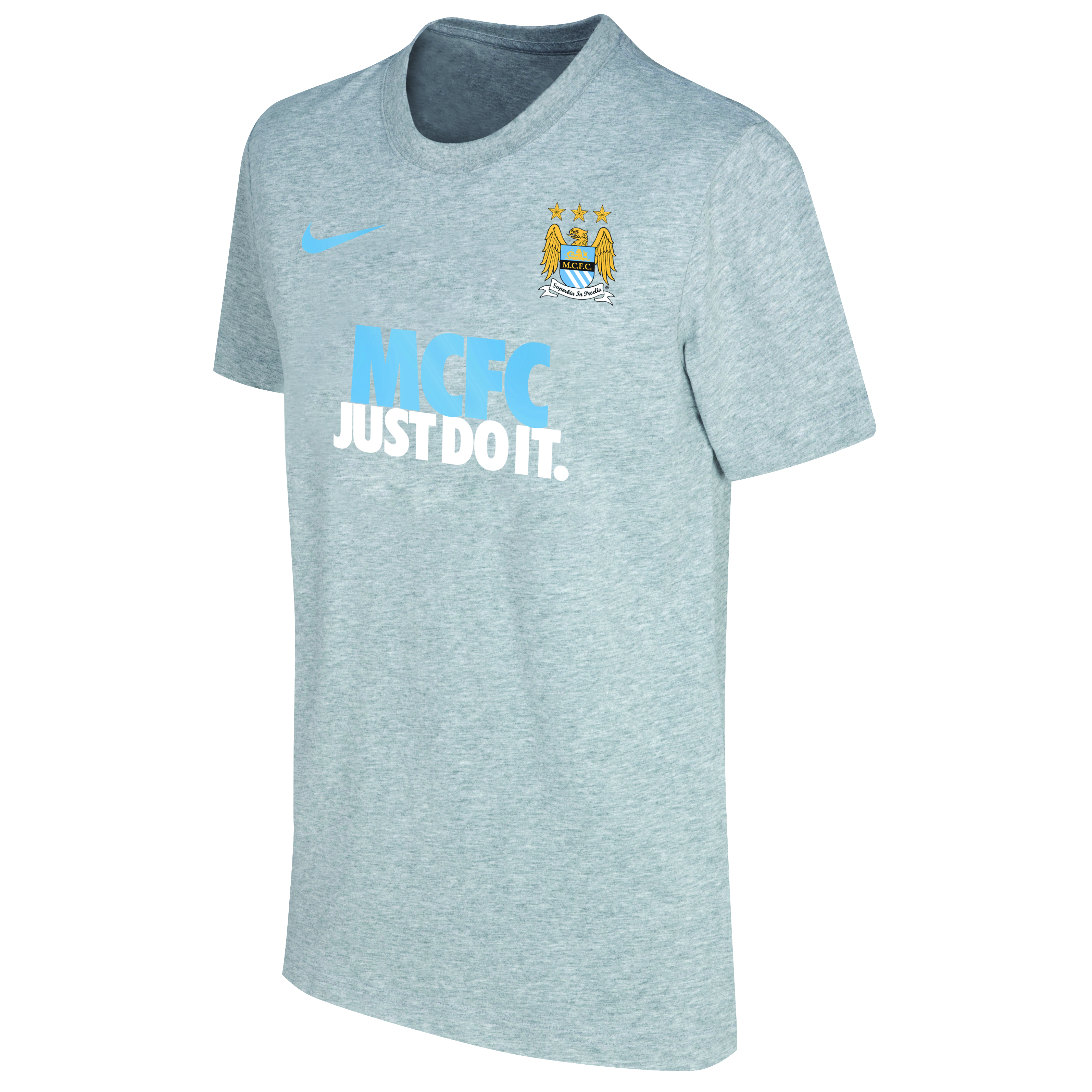 Manchester City Core Just Do It T-Shirt - Mens Grey