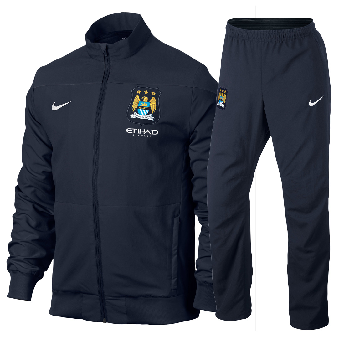 Manchester City Sideline Woven Track Jacket - Junior Blue