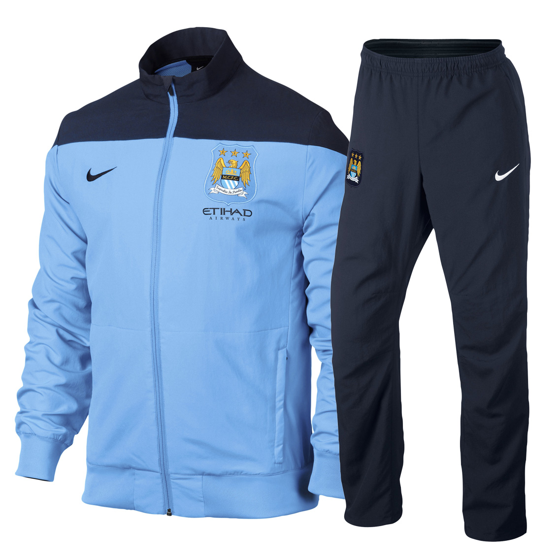 Manchester City Sideline Woven Track Jacket - Junior Blue