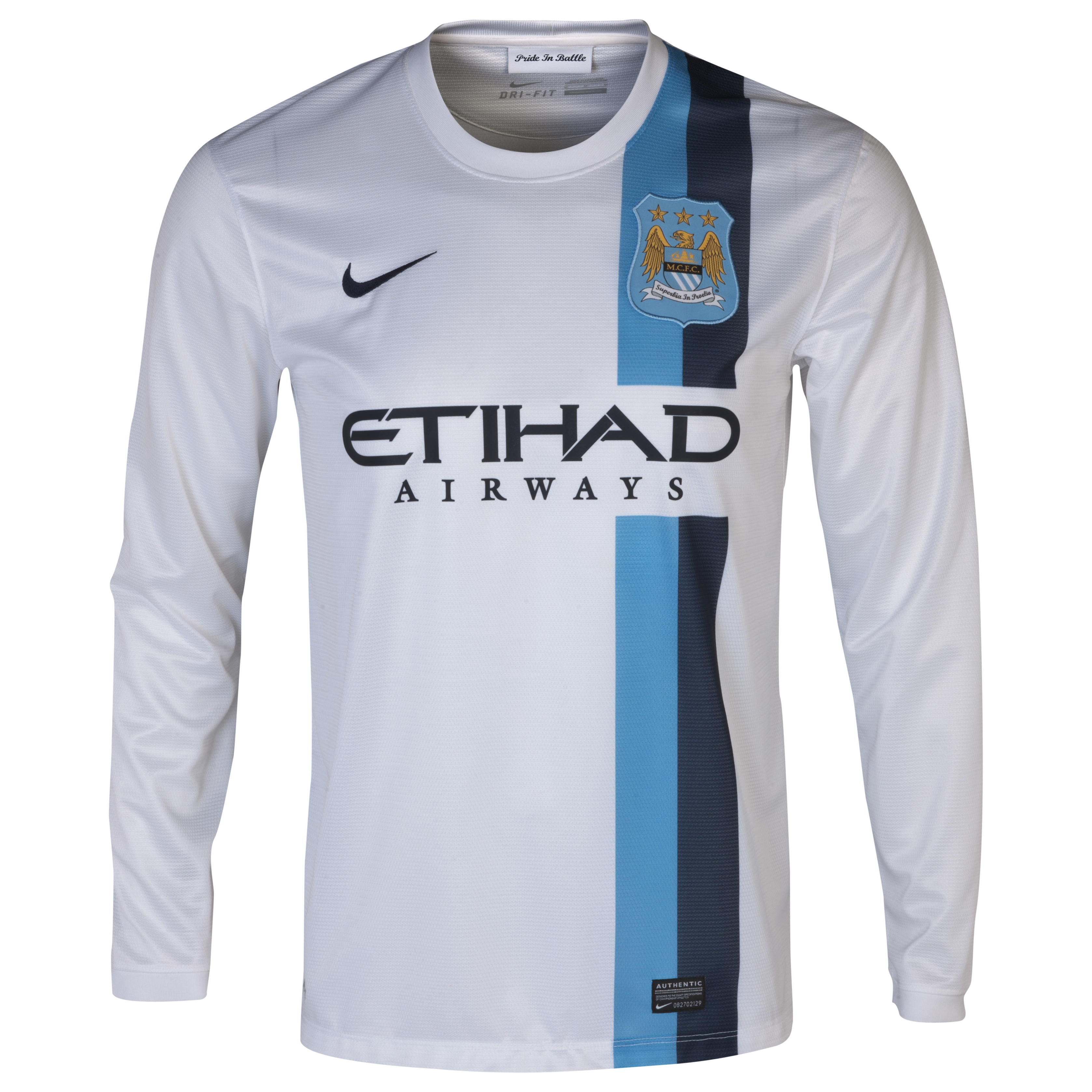 Manchester City Cup Away Shirt 2013/14 - Long Sleeved White