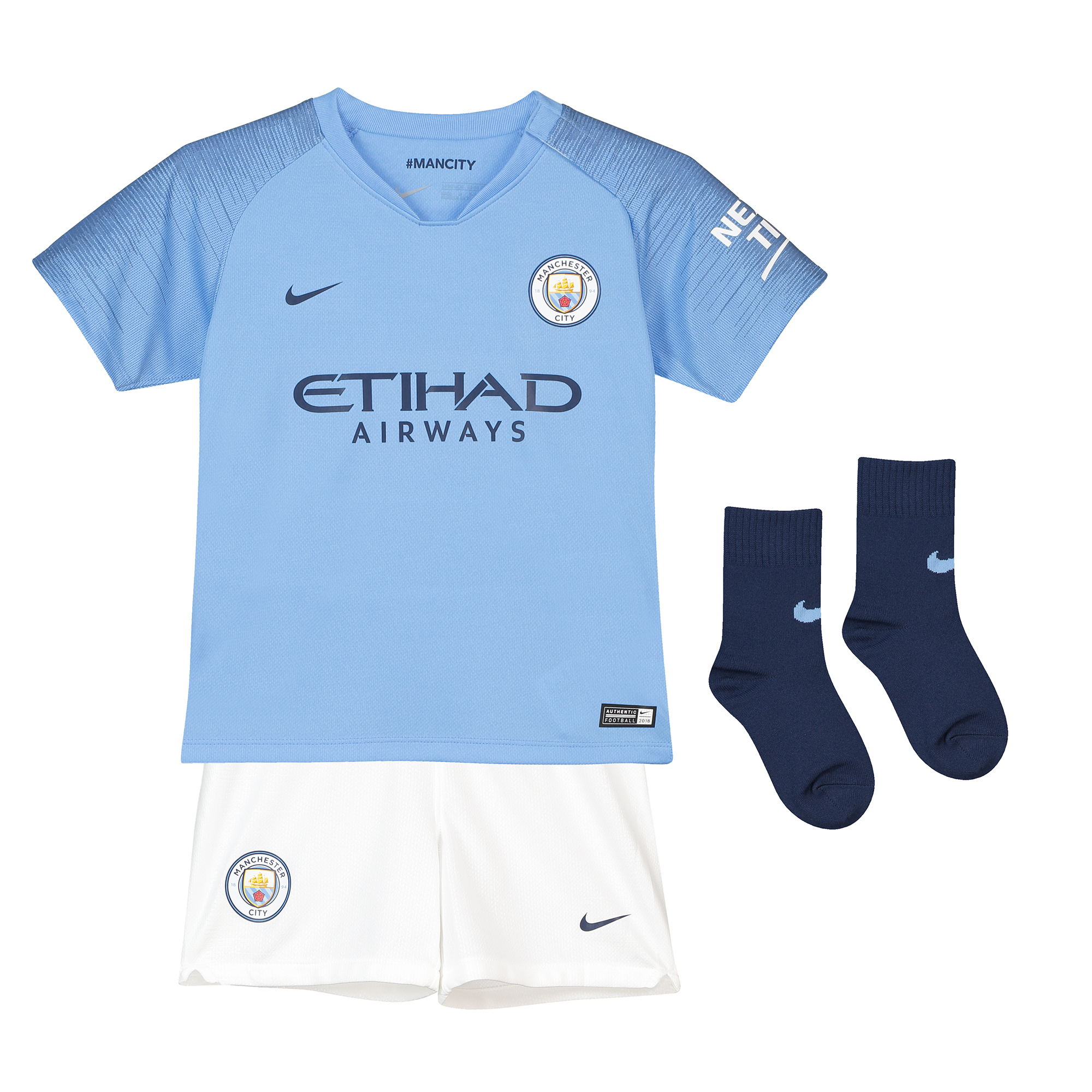 Kit de stade Manchester City Domicile 2018-2019 - Bébé