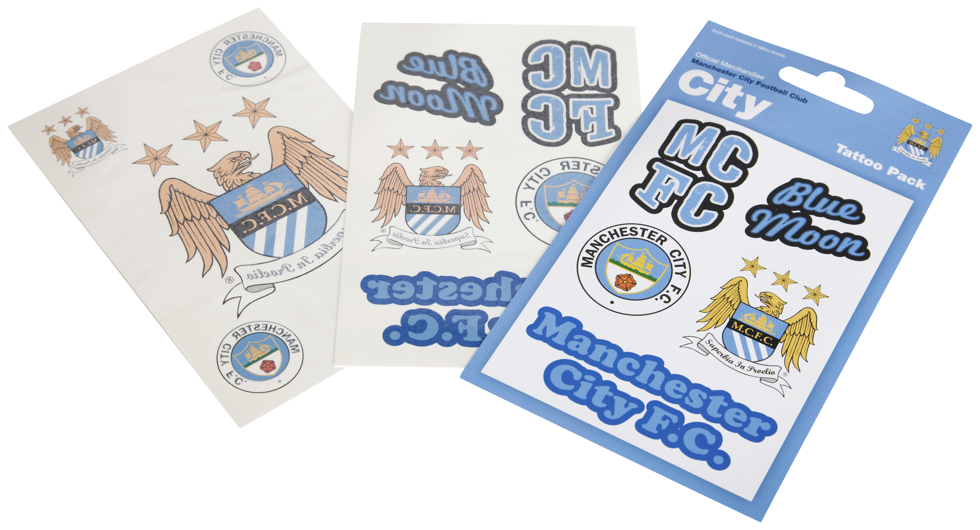 Manchester City Temporary Tattoo Pack Of 10