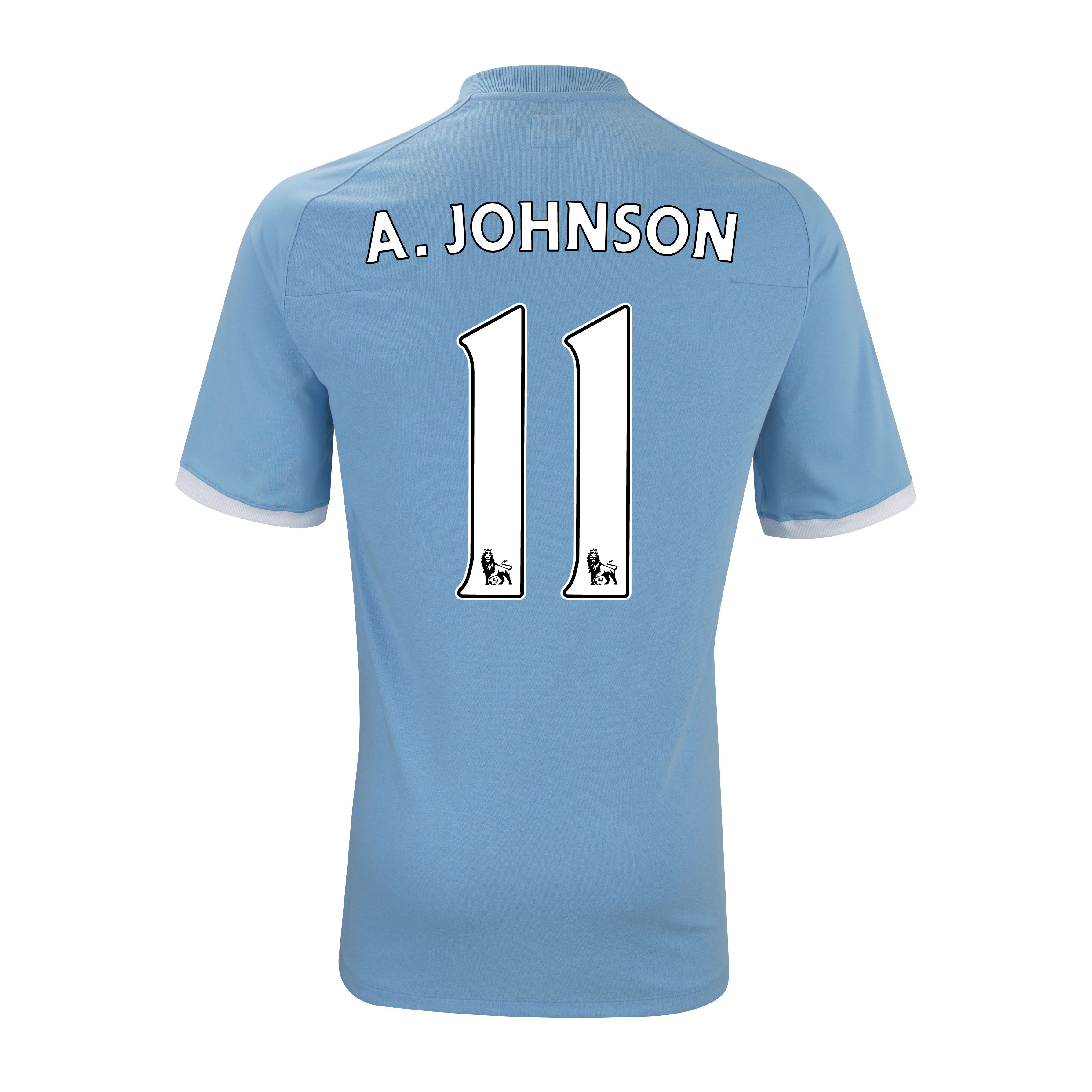 Manchester City Home Shirt 2010/11 with A.Johnson 11 Printing - Kids