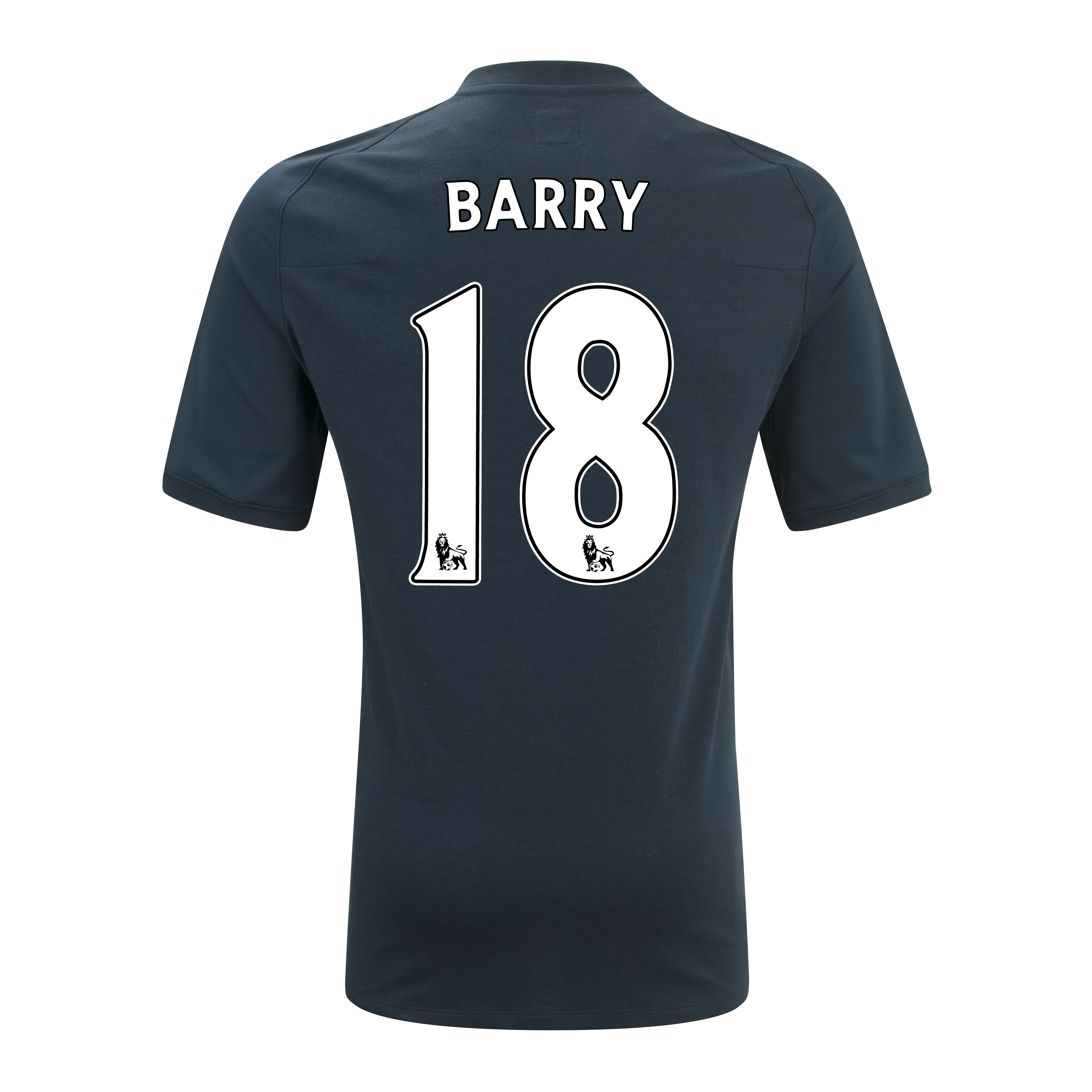 Manchester City Third Shirt 2011/12 with Barry 18 printing.