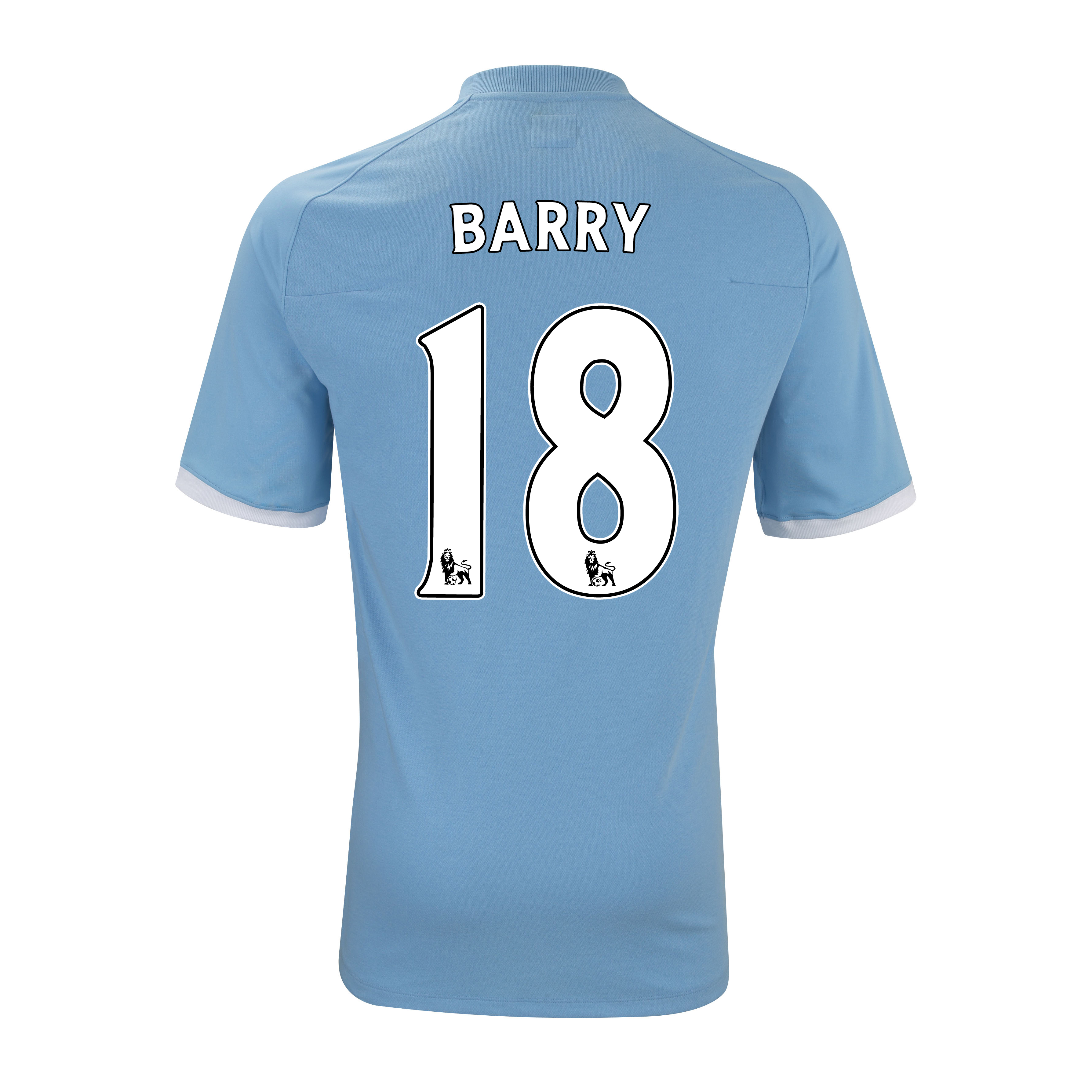 Manchester City Home Shirt 2010/11 with Barry 18 Printing - Kids