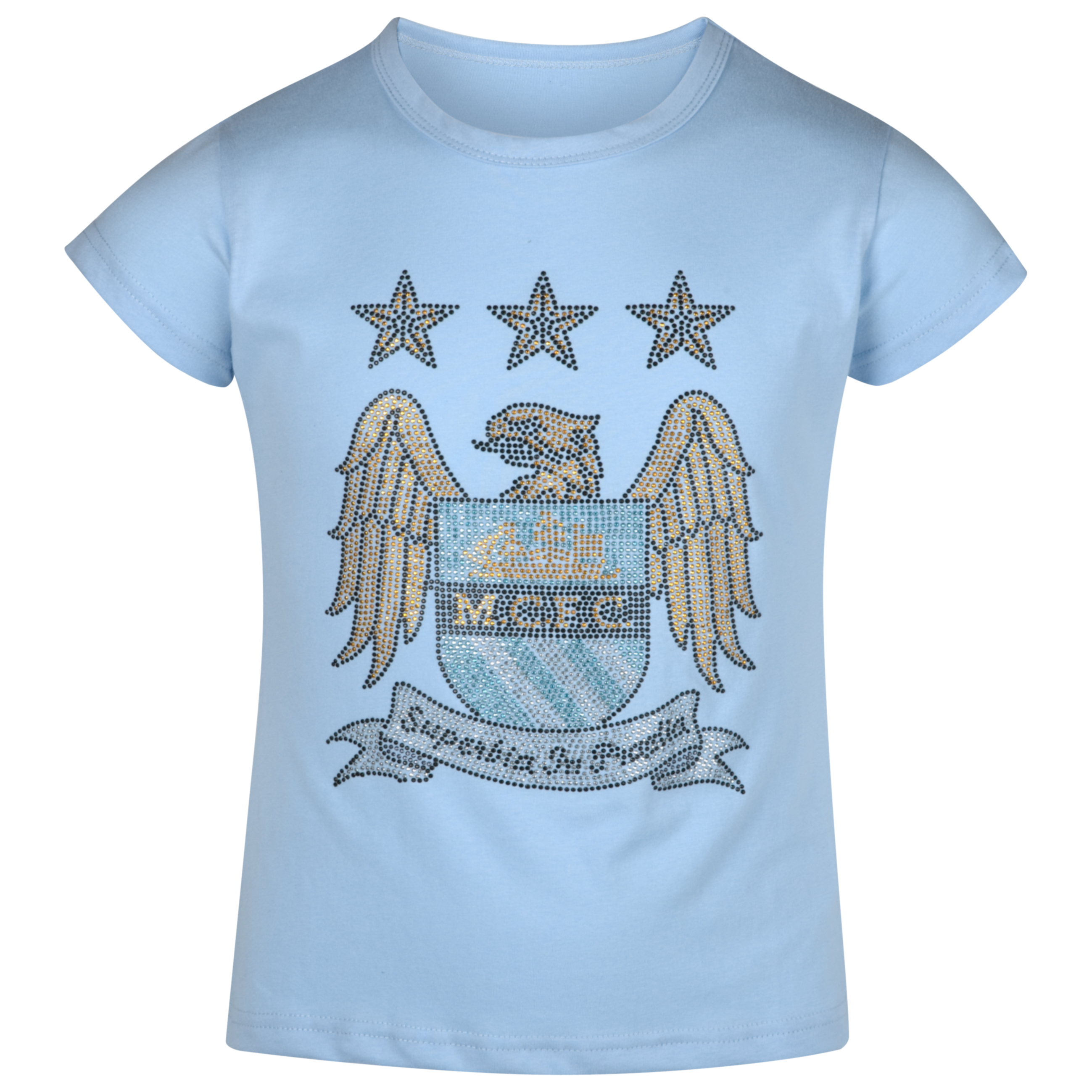 Manchester City Essential Rhinestone T-Shirt - Sky - Infant Girls
