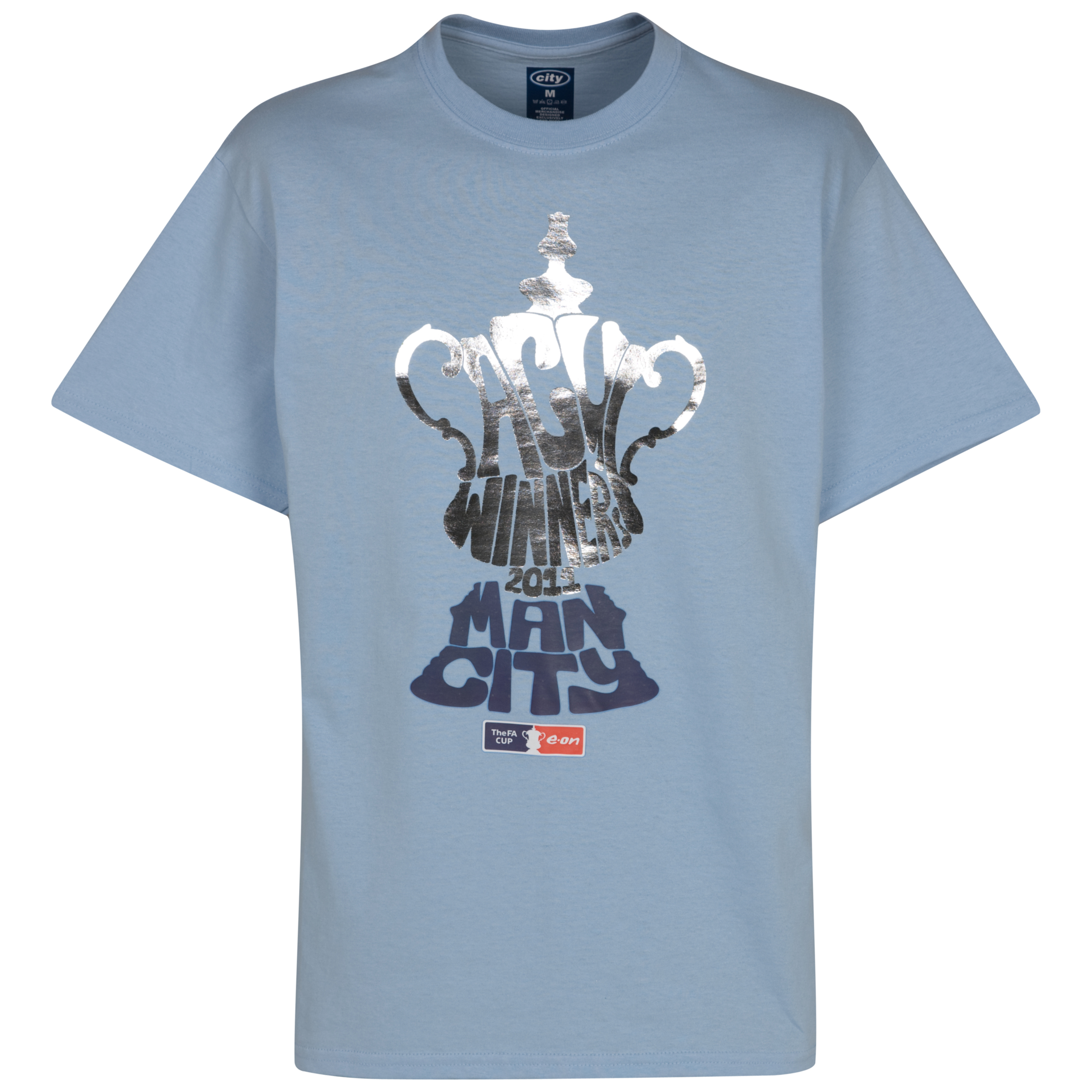 Manchester City The FA Cup Winners T-Shirt - Sky