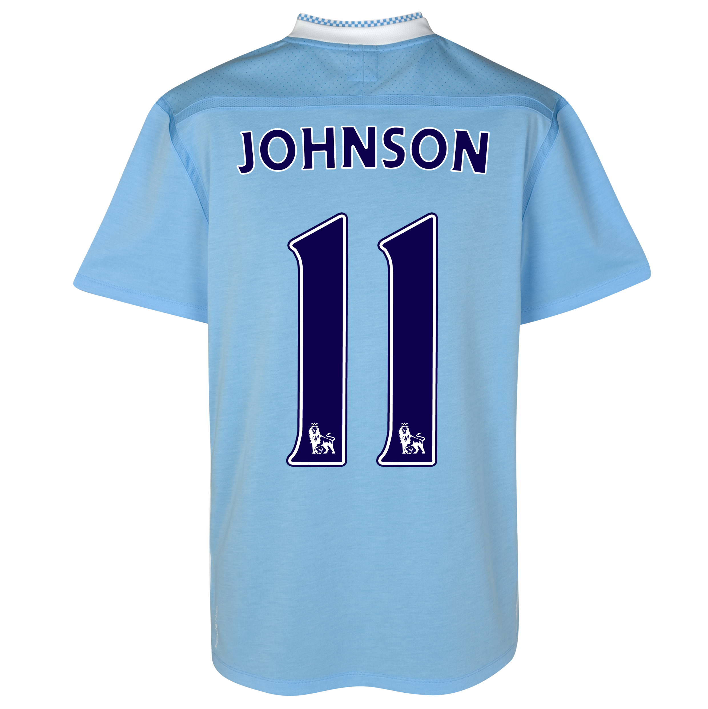 Manchester City Home Shirt 2011/12 with Johnson 11 printing