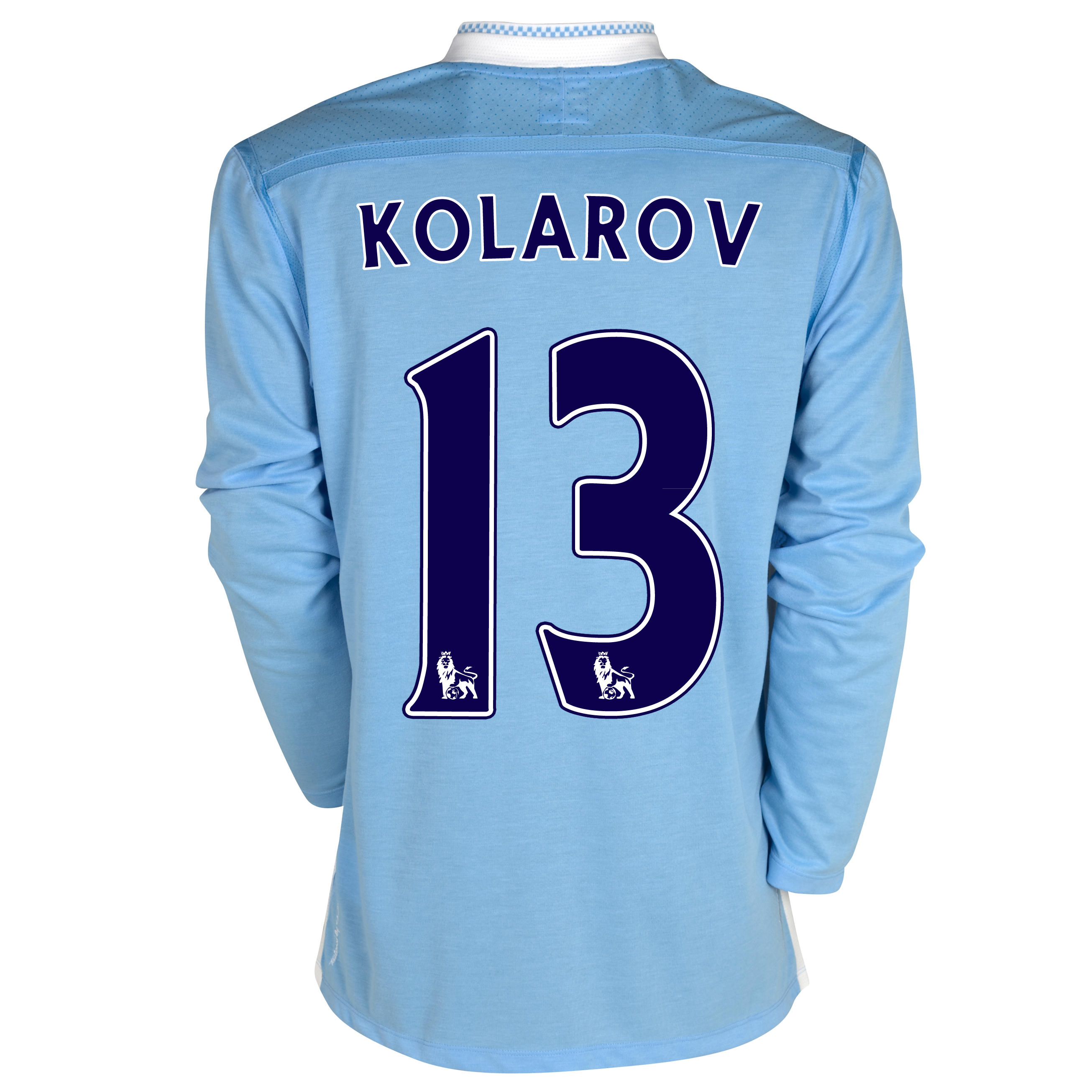 Manchester City Home Shirt 2011/12 - Long Sleeved with Kolarov 13 printing
