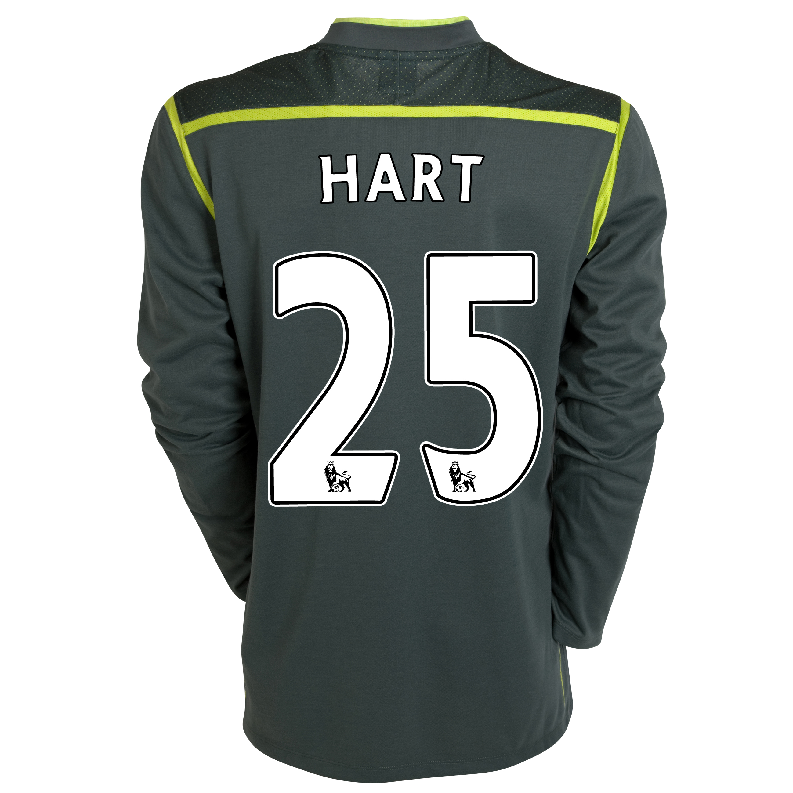Manchester City Home Goalkeeper Shirt 2011/12 with Hart 25 printing.