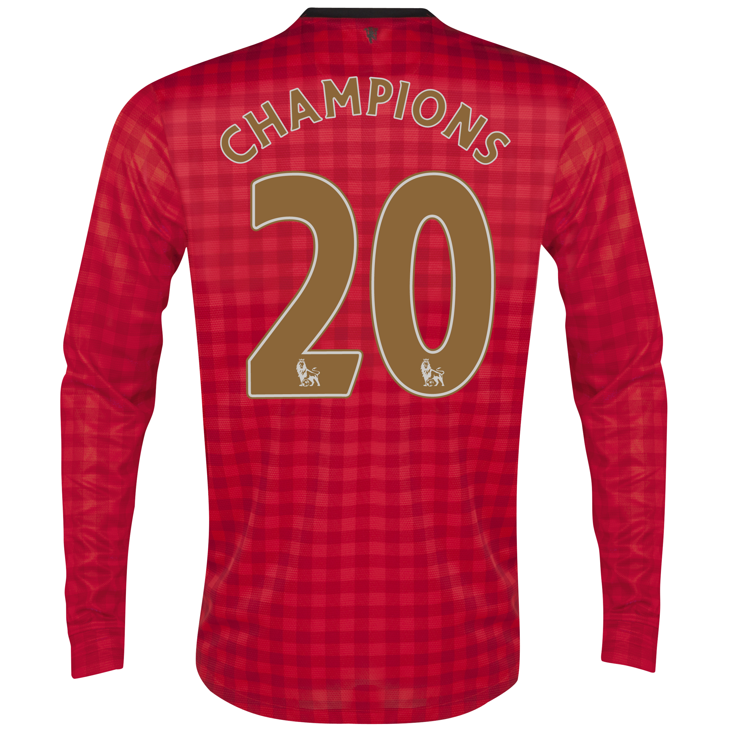Manchester United Home Shirt 2012/13 - Long Sleeved with Champions 20 printing
