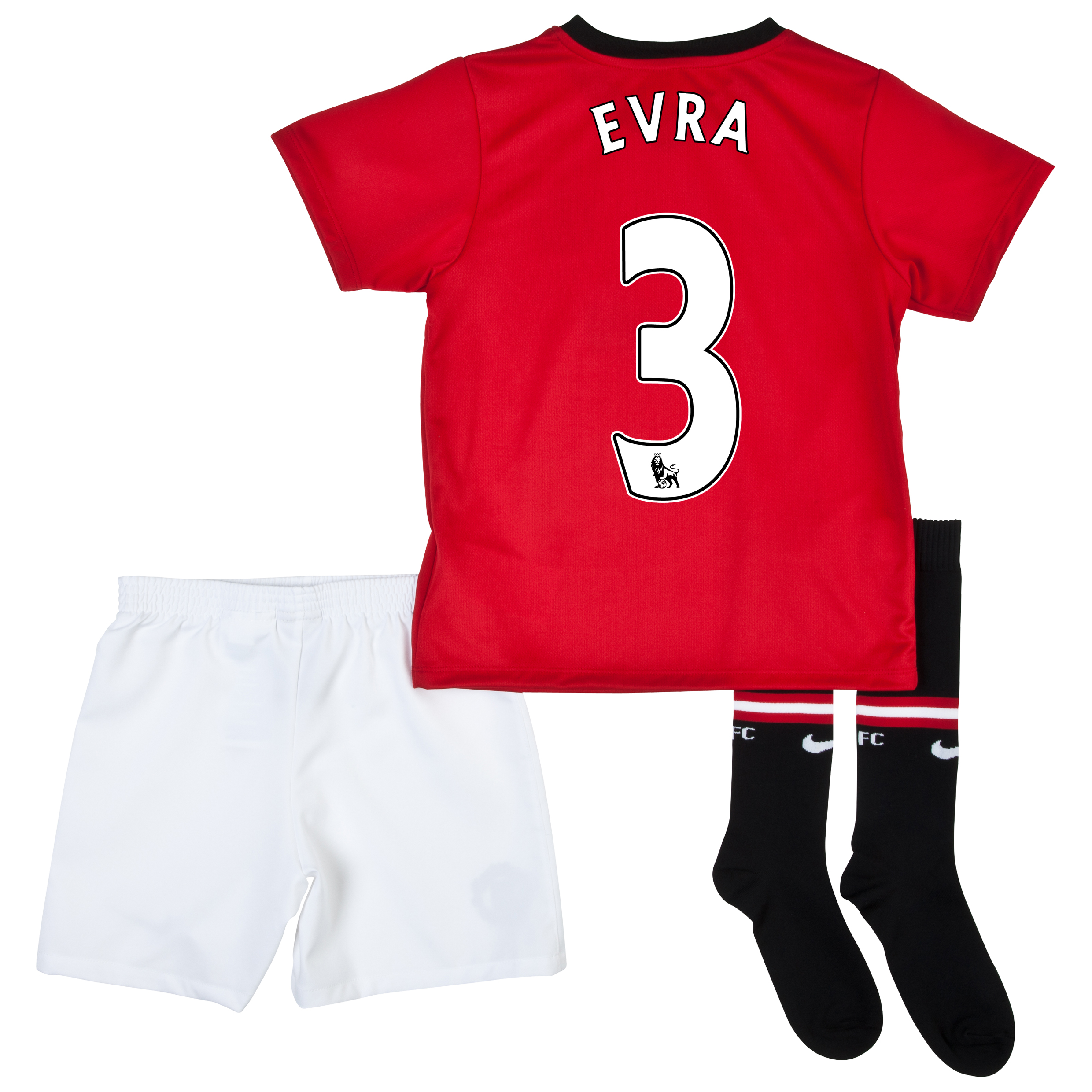 Manchester United Home Kit 2013/14 - Little Boys with Evra 3 printing
