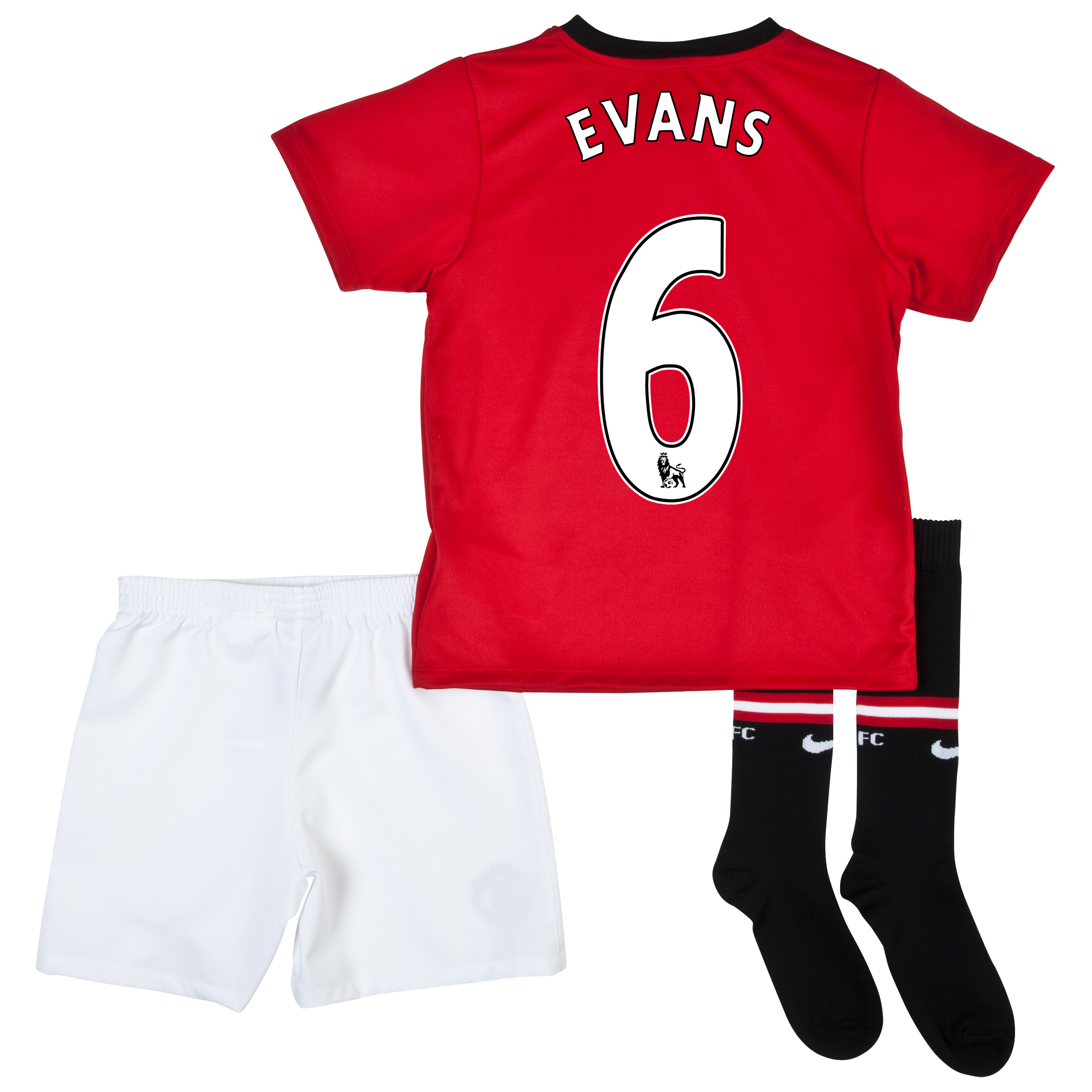 Manchester United Home Kit 2013/14 - Little Boys with Evans 6 printing