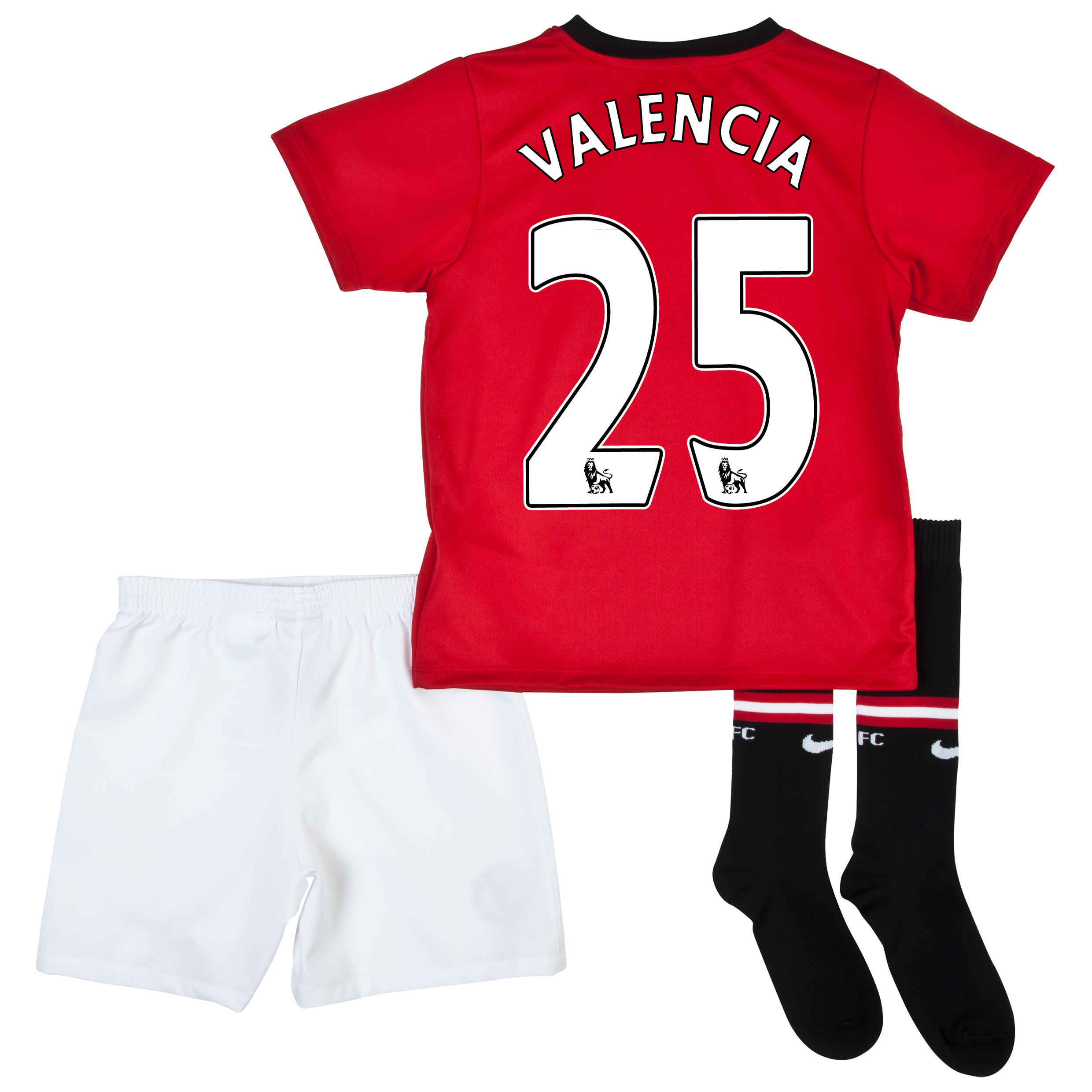 Manchester United Home Kit 2013/14 - Little Boys with Valencia 7 printing