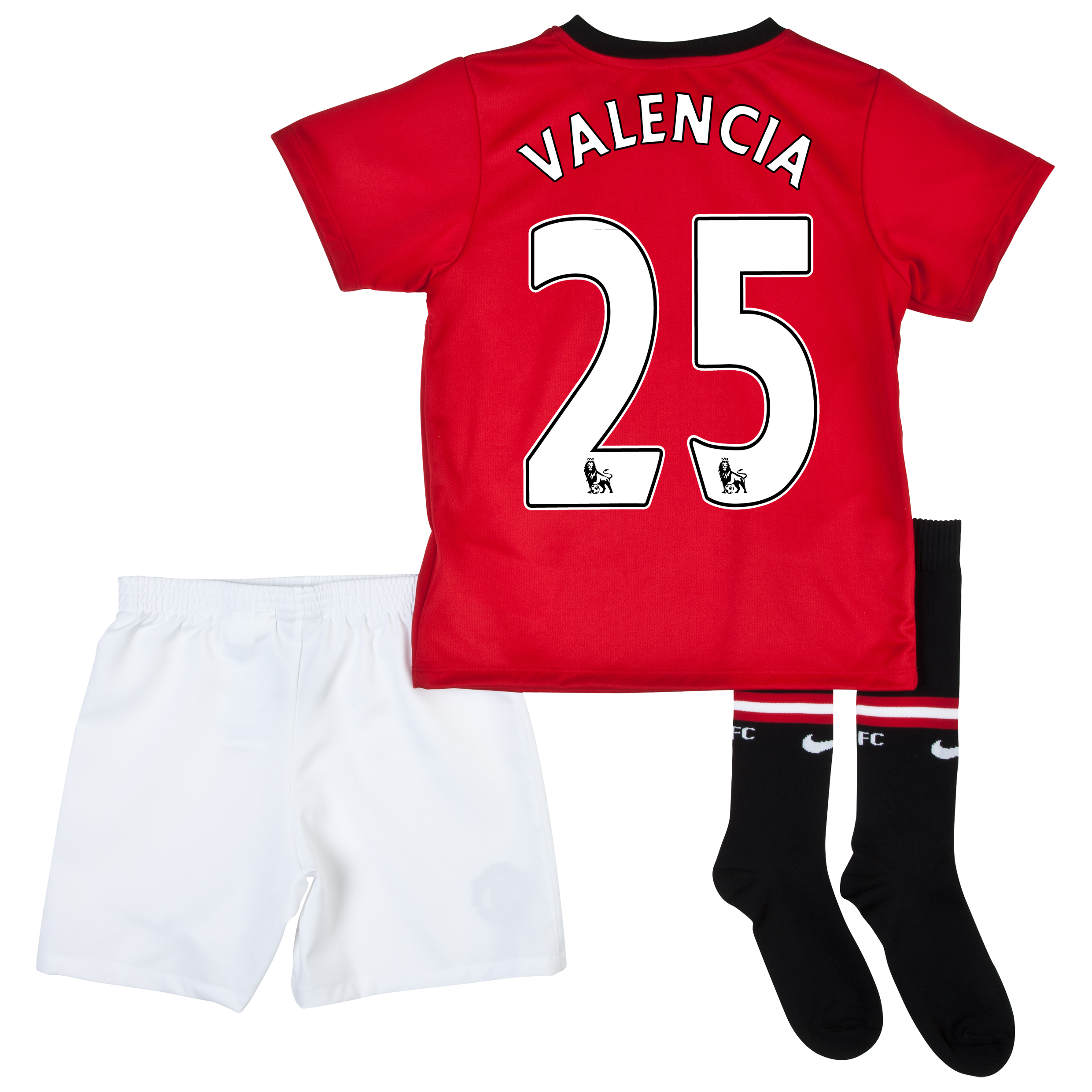 Manchester United Home Kit 2013/14 - Little Boys with Valencia 25 printing