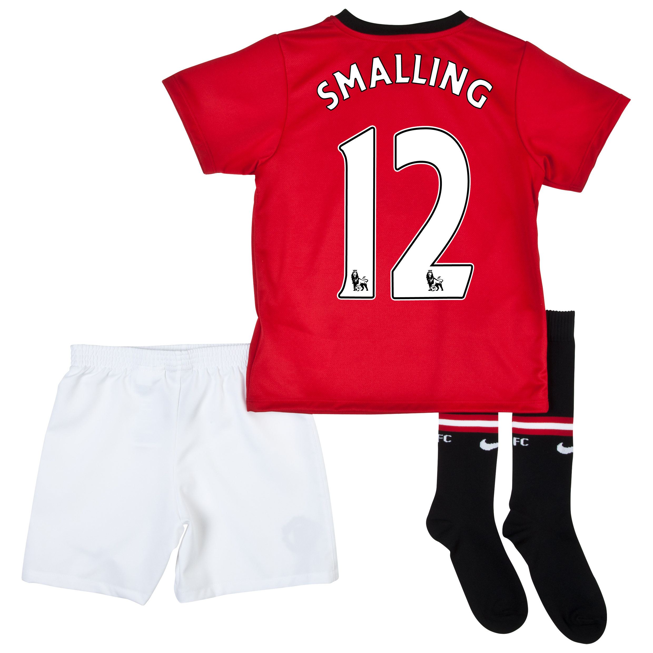 Manchester United Home Kit 2013/14 - Little Boys with Smalling 12 printing