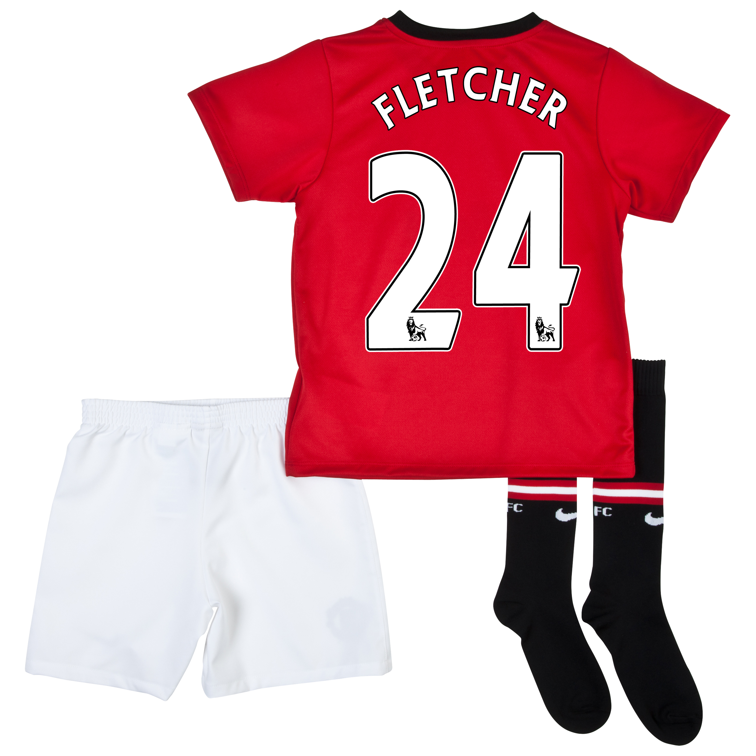 Manchester United Home Kit 2013/14 - Little Boys with Fletcher 24 printing