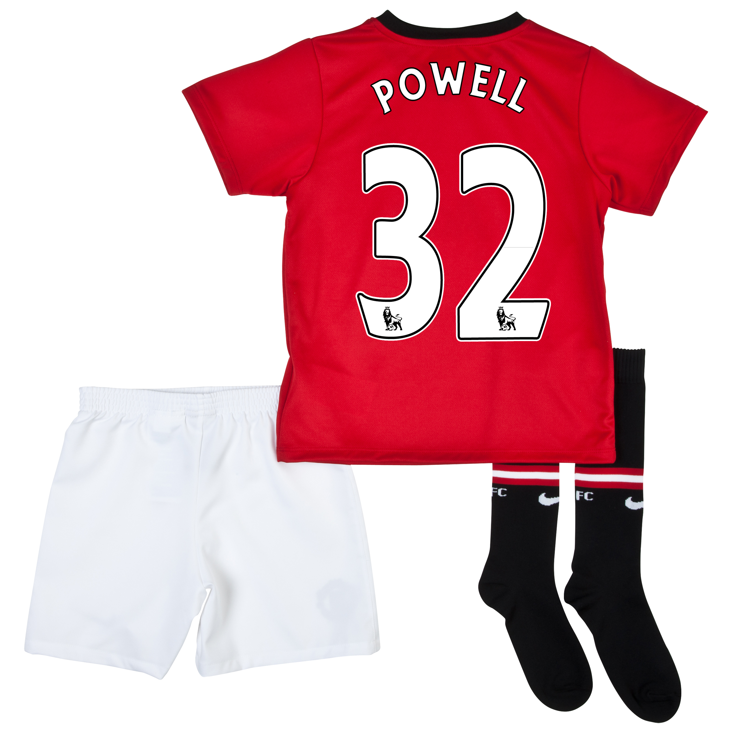 Manchester United Home Kit 2013/14 - Little Boys with Powell 32 printing