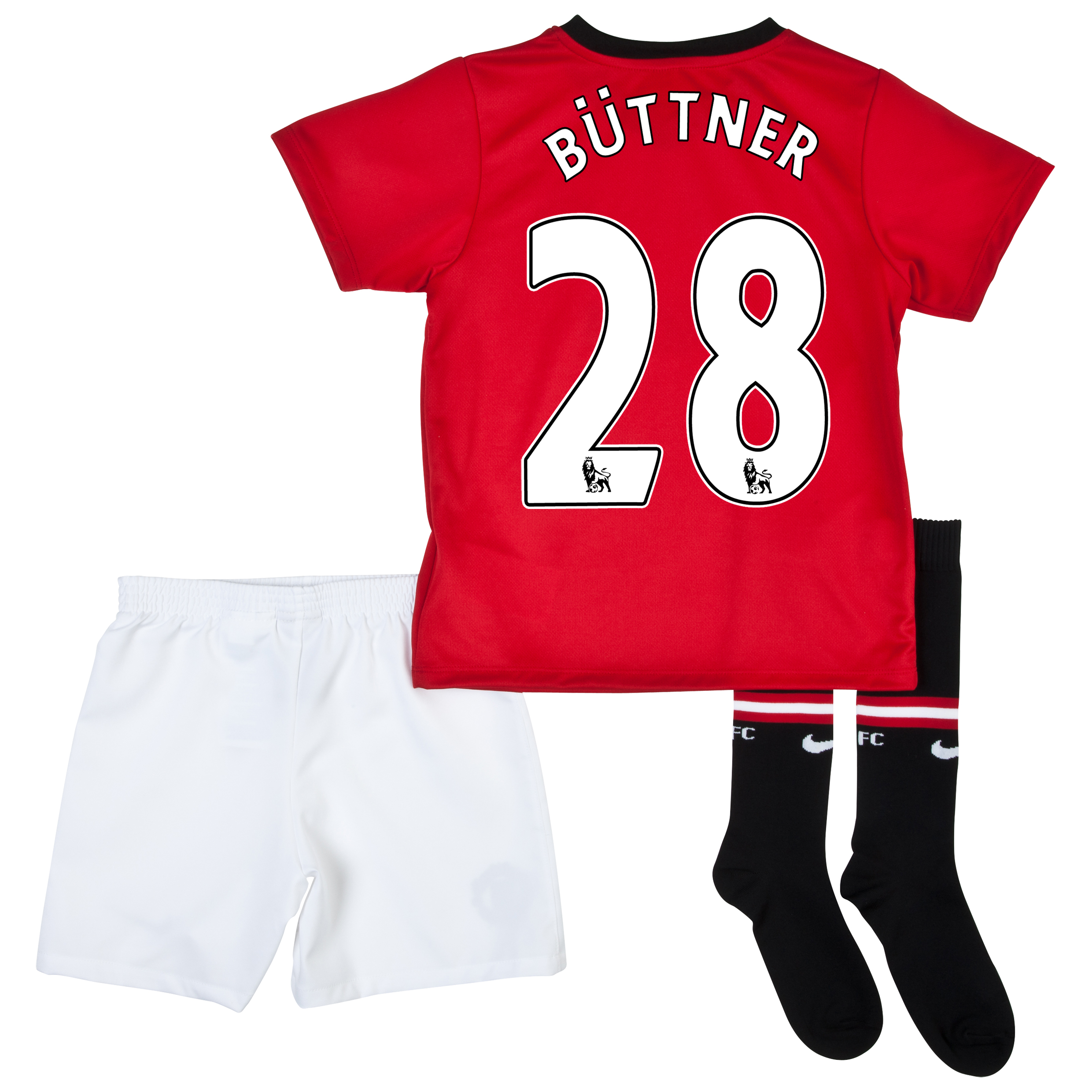 Manchester United Home Kit 2013/14 - Little Boys with Büttner 28 printing