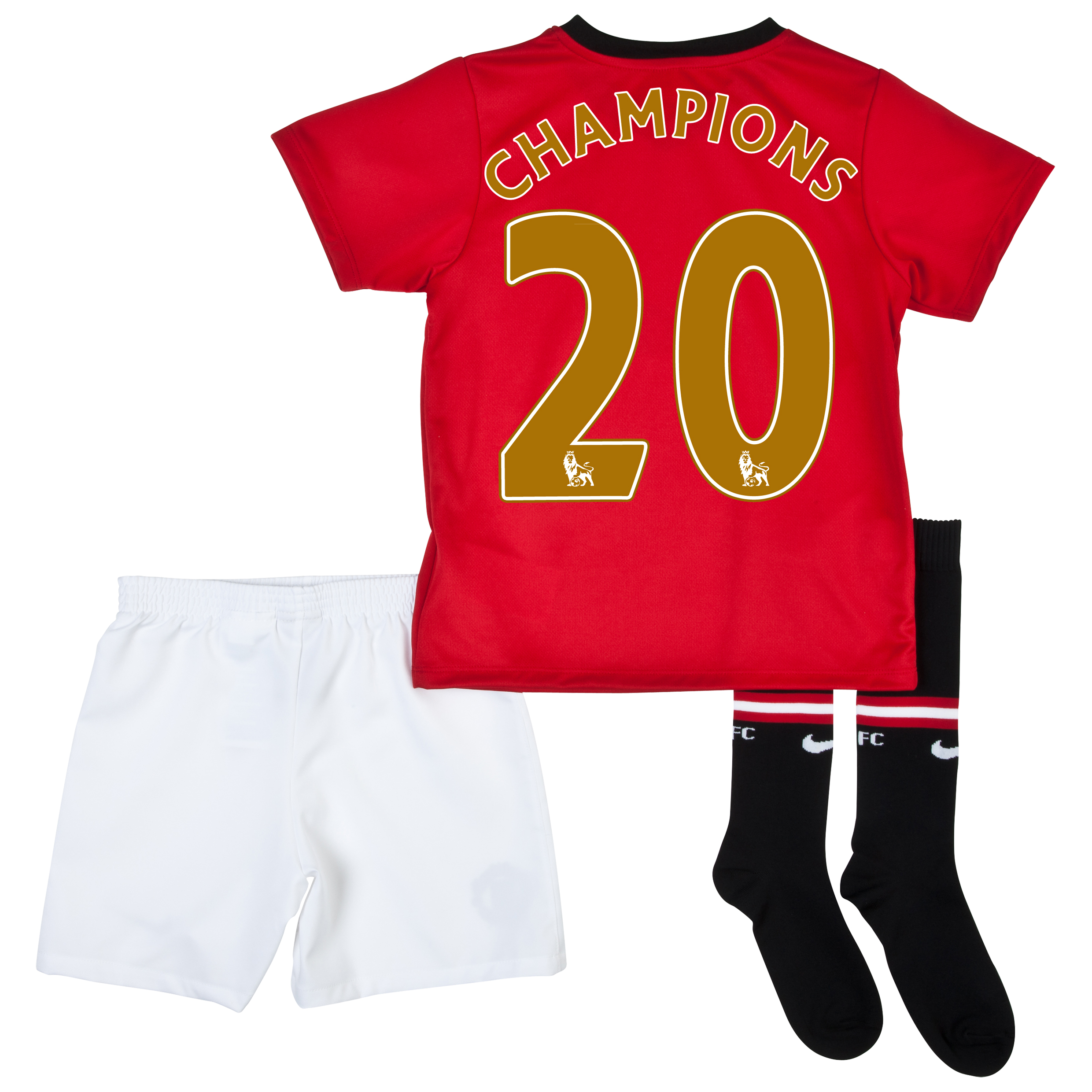 Manchester United Home Kit 2013/14 - Little Boys with Champions 20 printing
