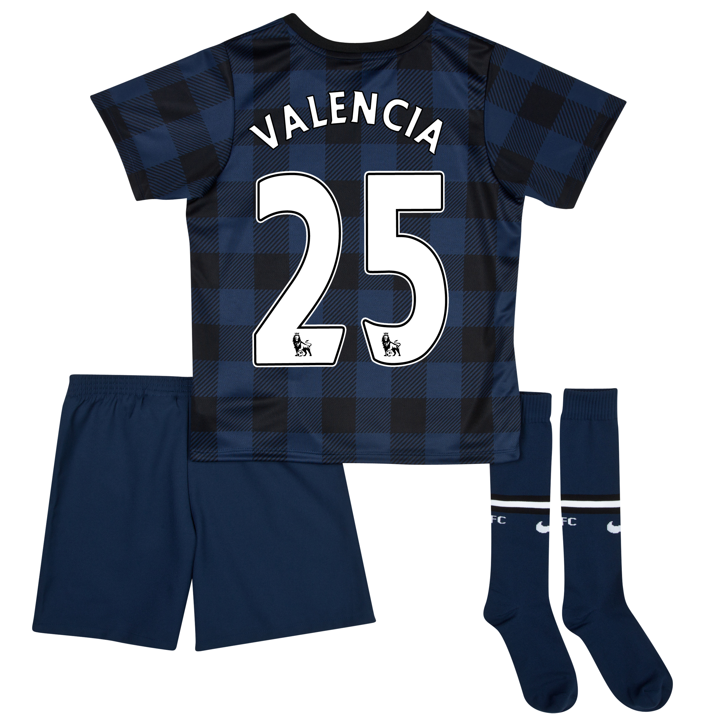 Manchester United Away Kit 2013/14 - Little Boys with Valencia 25 printing