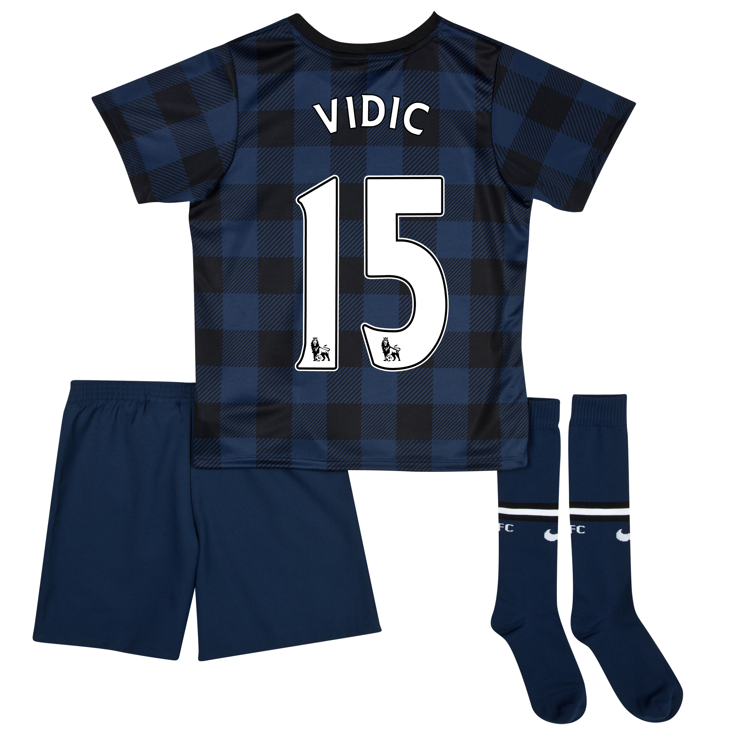 Manchester United Away Kit 2013/14 - Little Boys with Vidic 15 printing