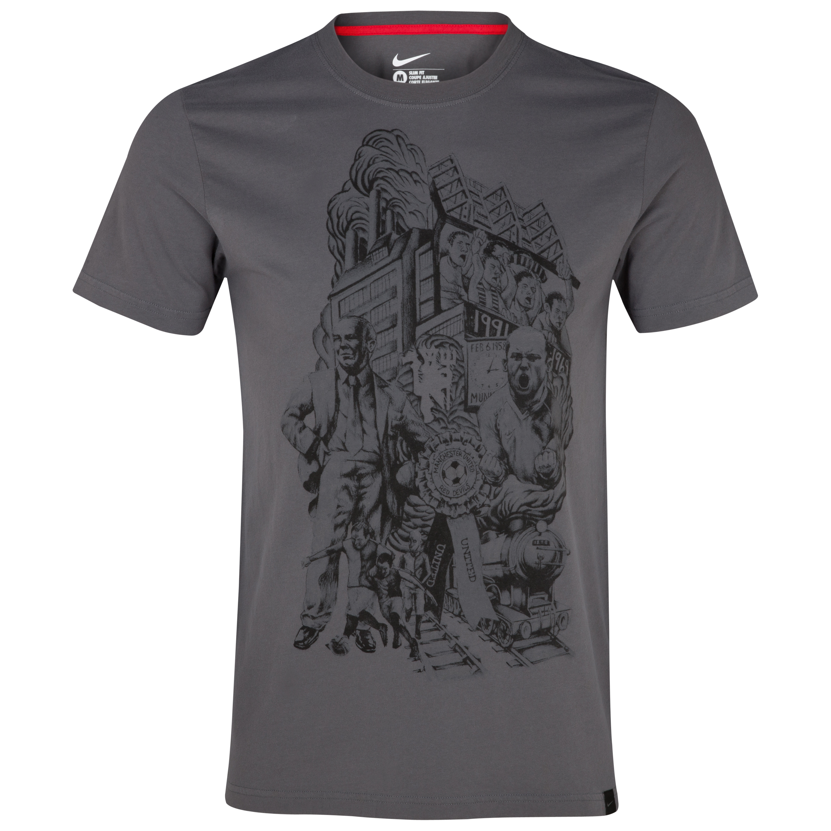 Manchester United Authentic Tee - Dark Grey/Diablo Red