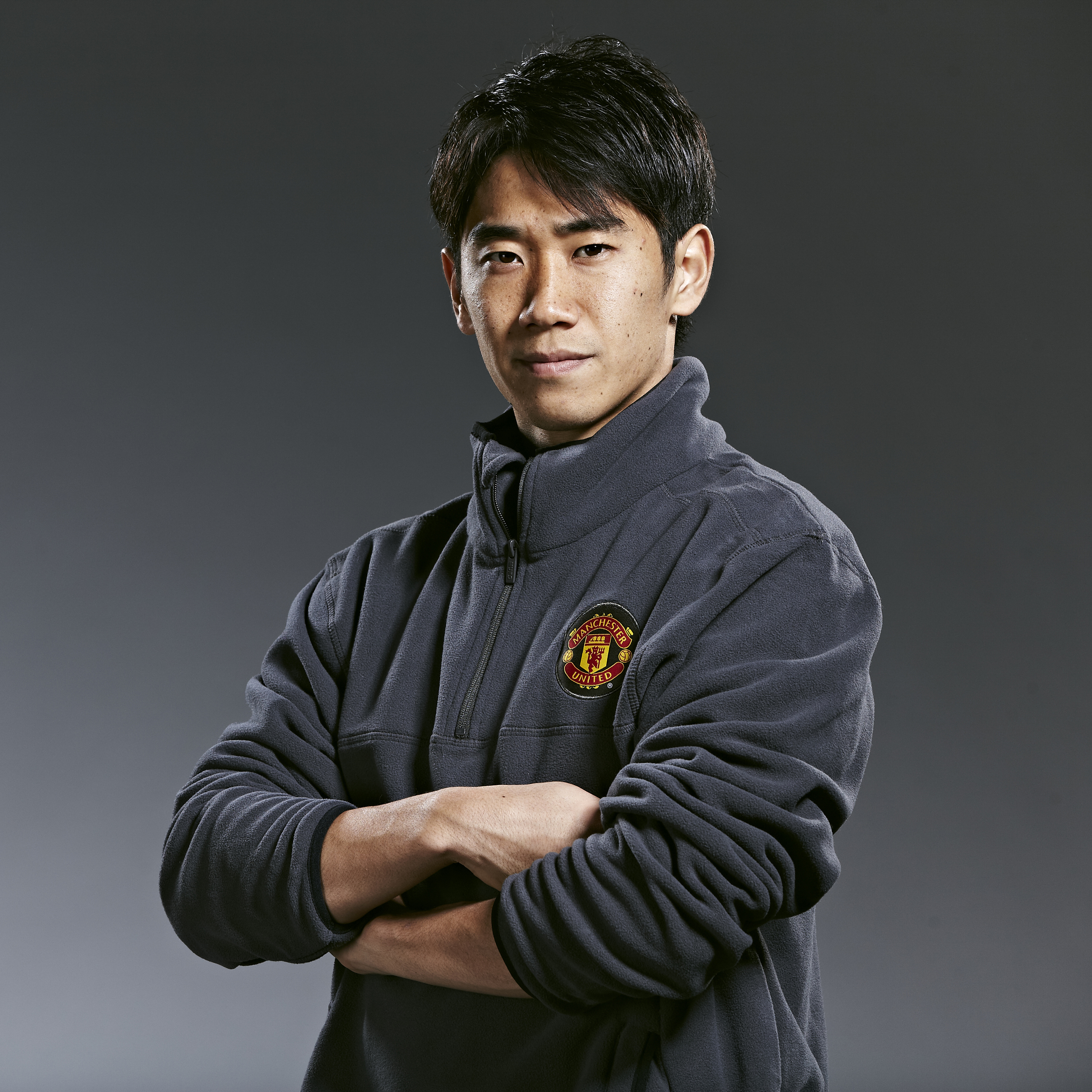 Manchester United Classic 1/2 Zip Fleece - Carbon - Mens