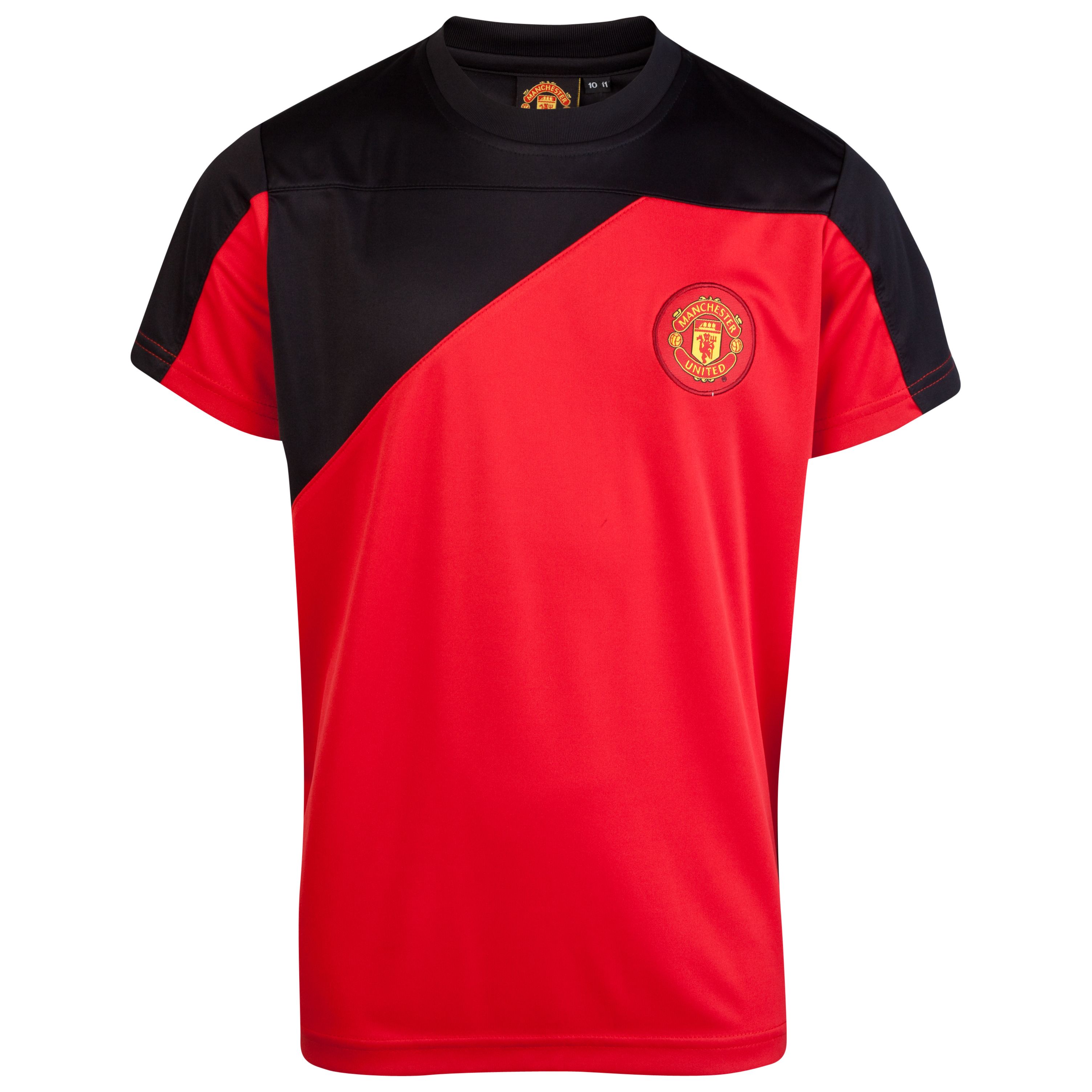 Manchester United Cut and Sew Poly Panel T-Shirt - OT Red - Older Boys