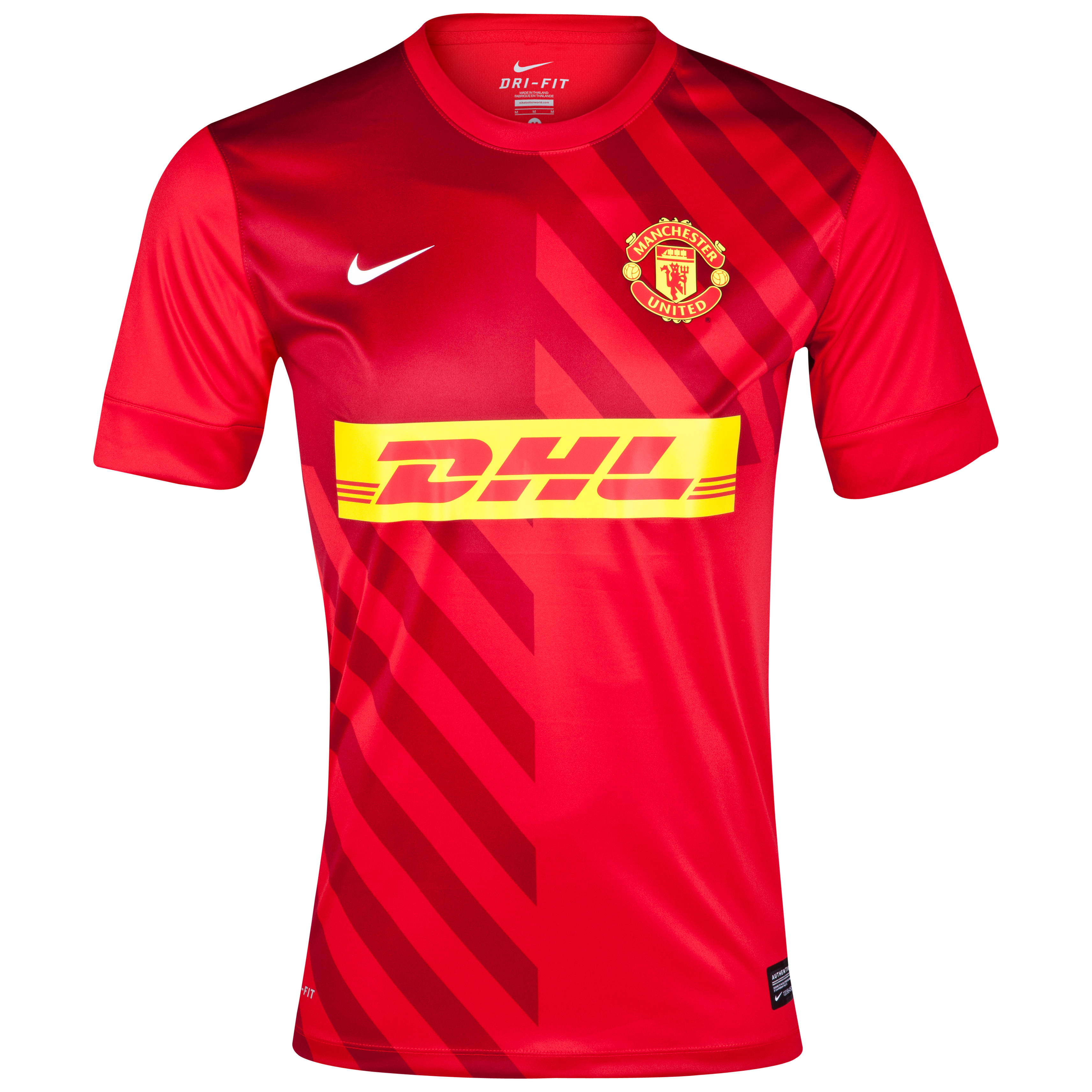 Manchester United Short Sleeve Pre Match Top 1 - Diablo Red/Deep Red/White