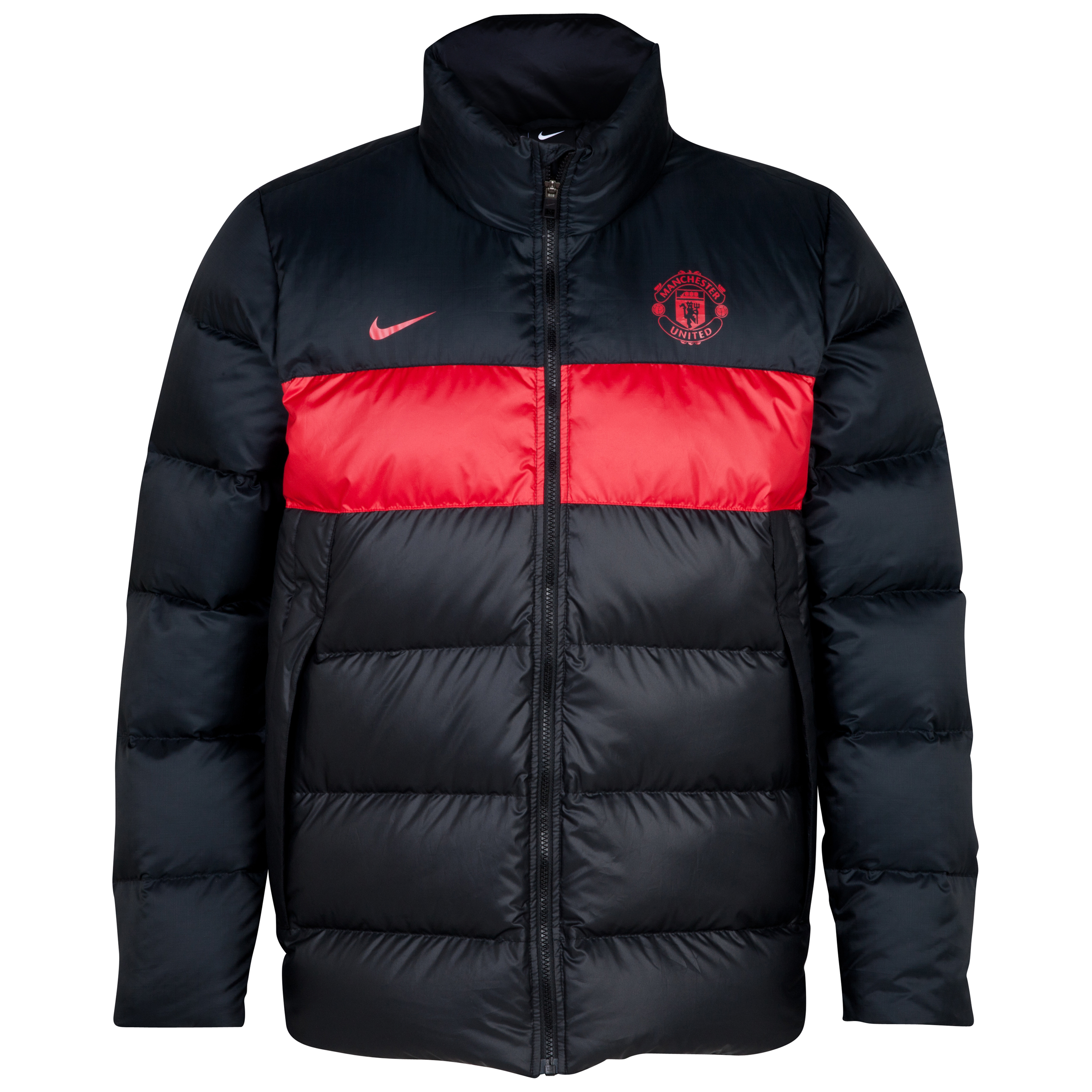 Manchester United Down Jacket - Black/ Diablo Red