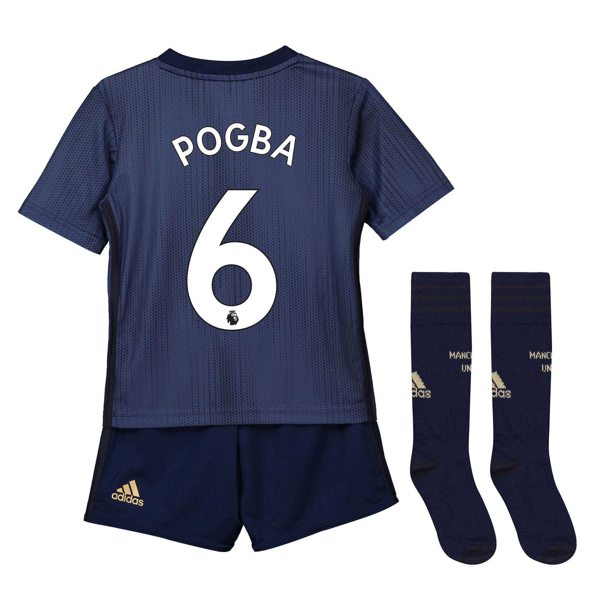 Manchester United Third Mini Kit 2018-19 with Pogba 6 printing